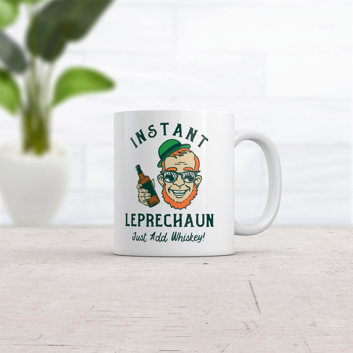 Instant Leprechaun Mug  -  Crazy Dog T-Shirts