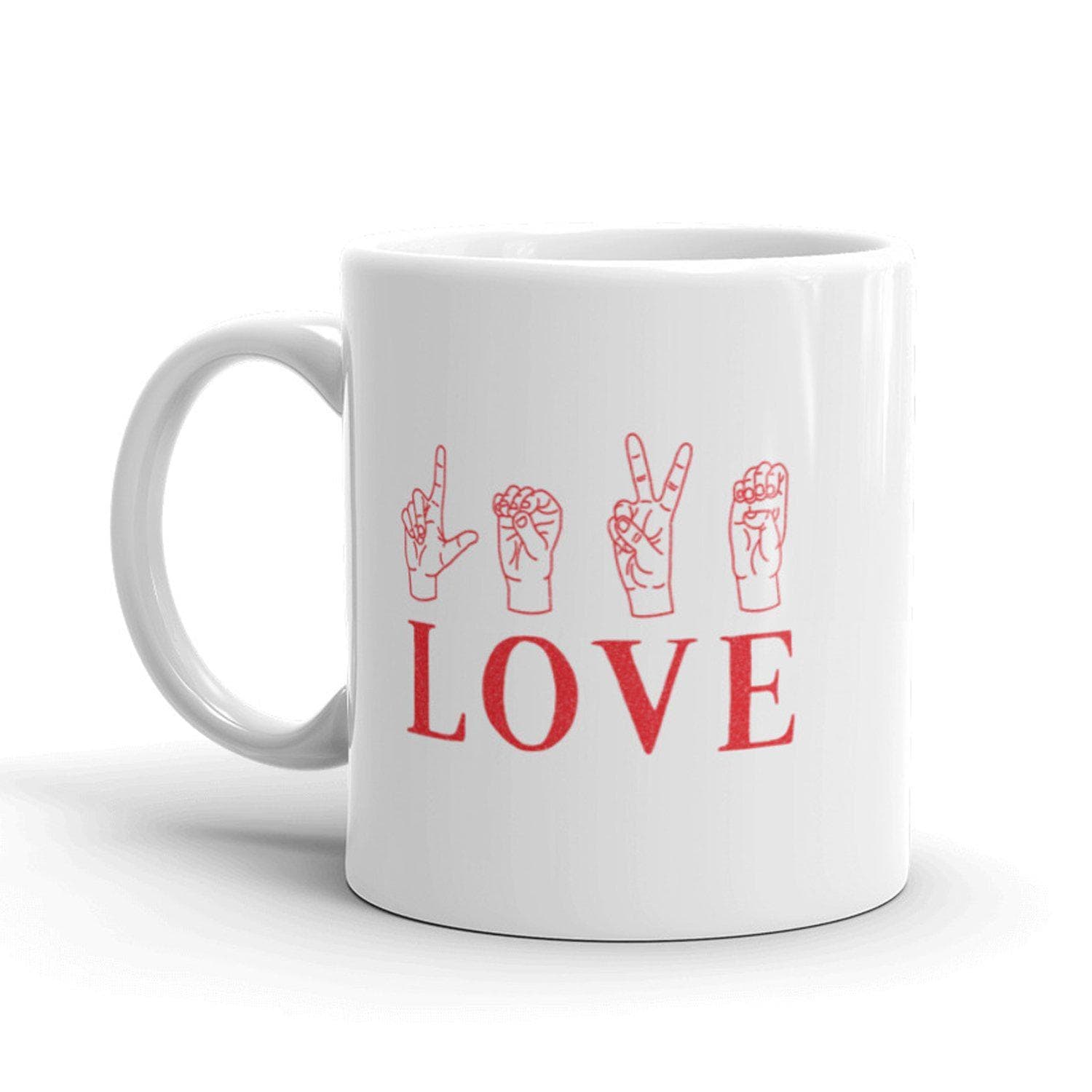 Love Sign Language Mug - Crazy Dog T-Shirts