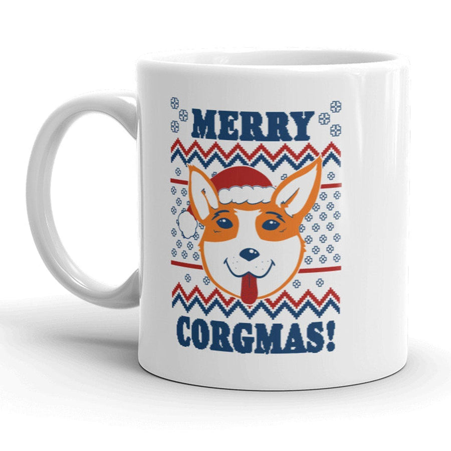 Merry Corgmas Mug - Crazy Dog T-Shirts