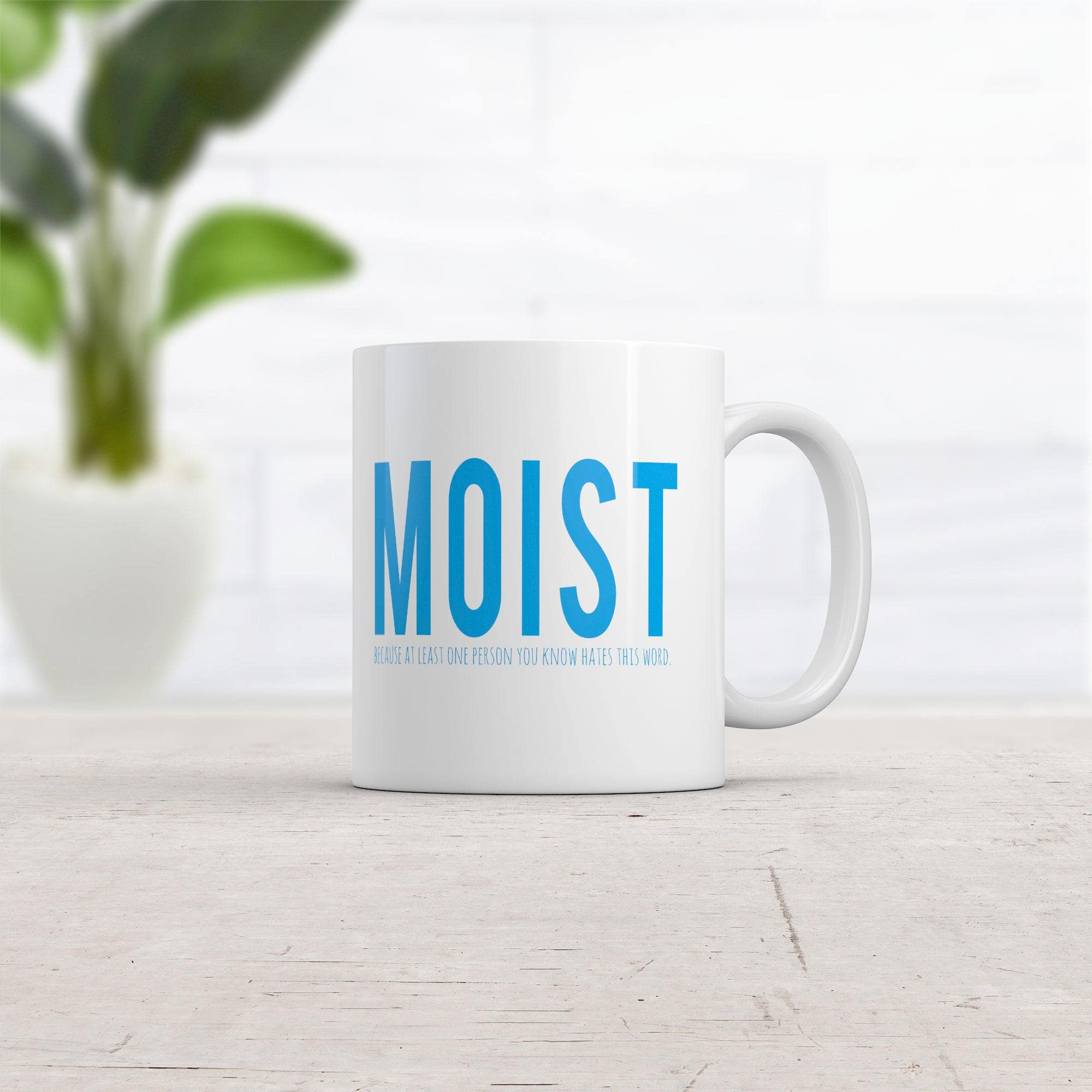 Moist Because Someone Hates This Word Mug Funny Novelty Cofee Cup-11oz  -  Crazy Dog T-Shirts