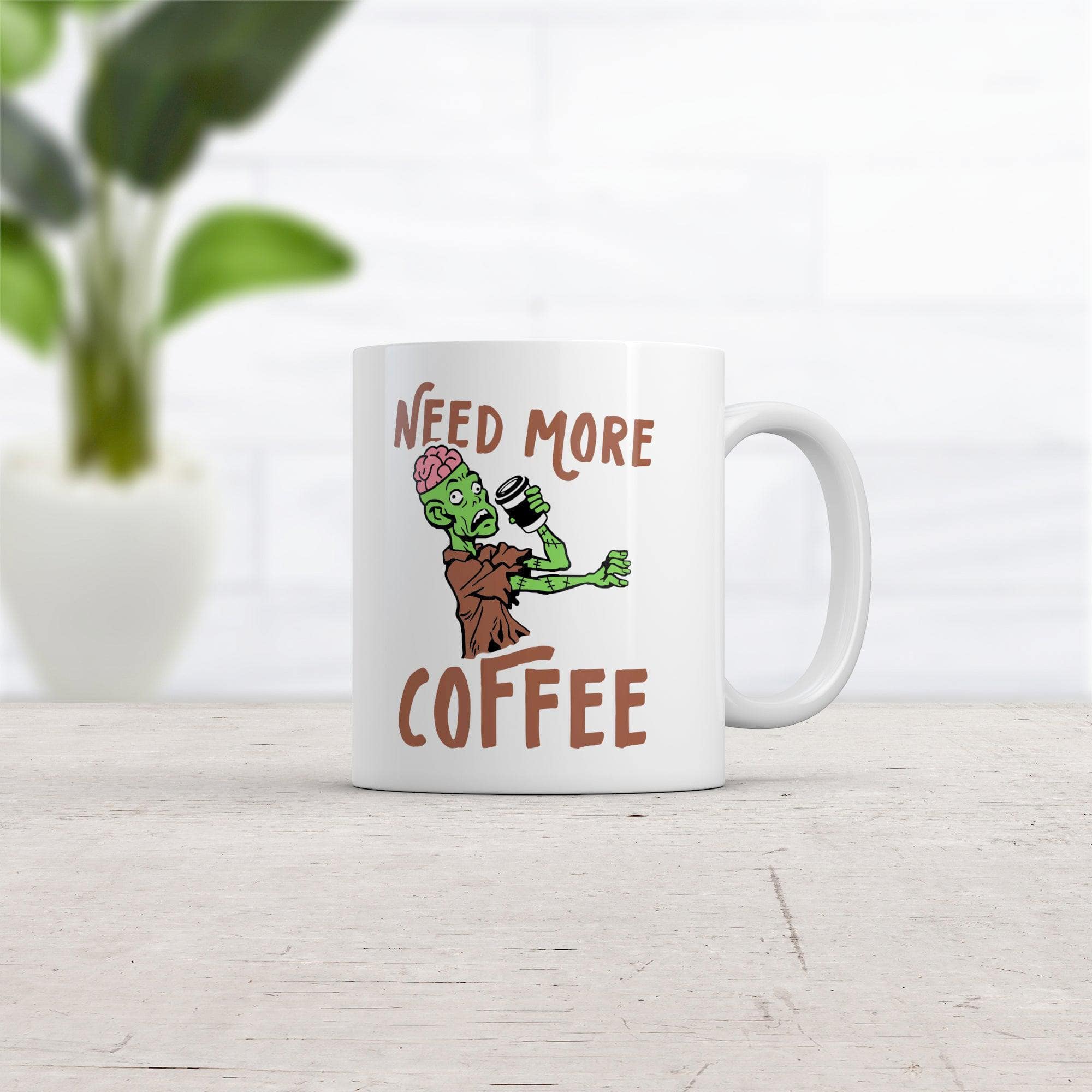 Need More Coffee Zombie Mug  -  Crazy Dog T-Shirts
