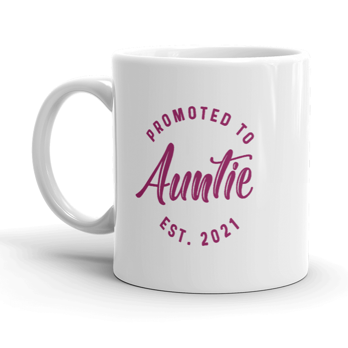 Promoted To Auntie 2021 Mug Funny New Baby Family Graphic Coffee Cup-11oz - Crazy Dog T-Shirts