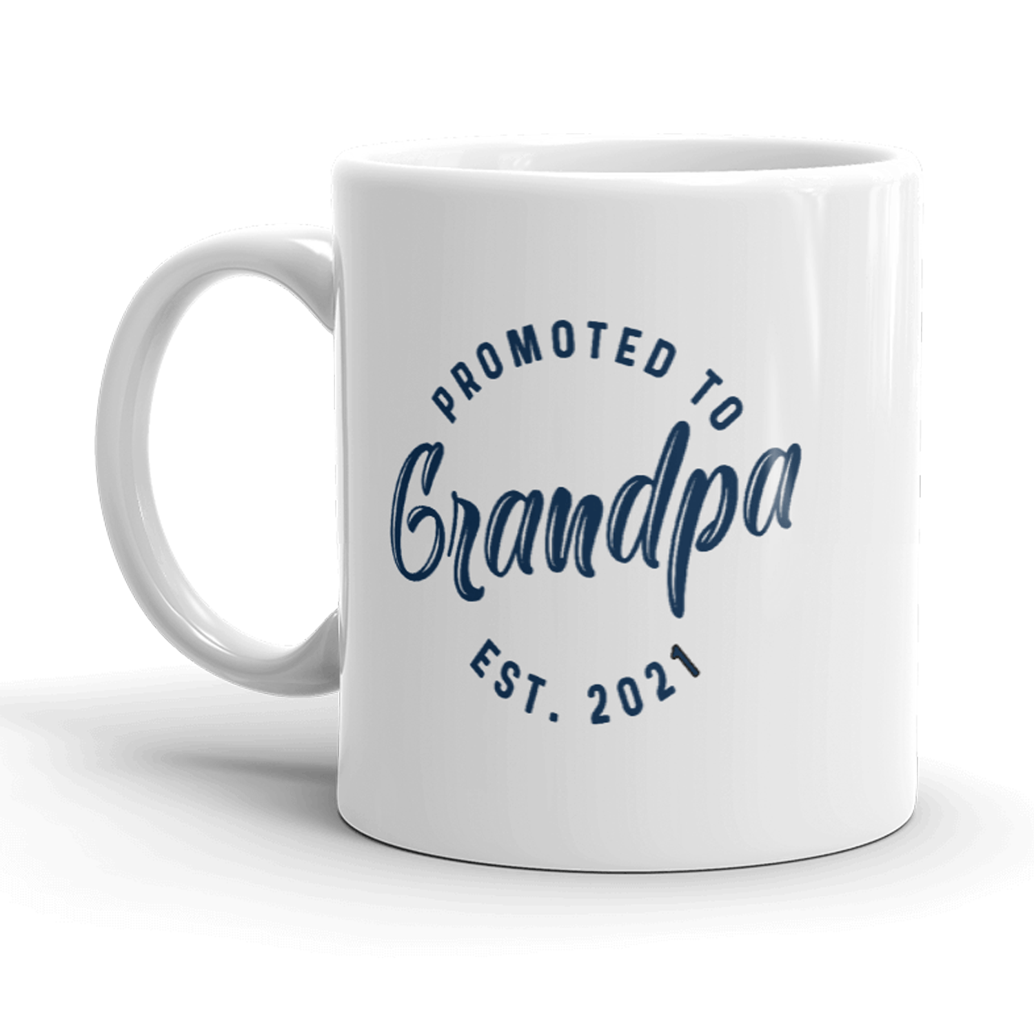 Promoted To Grandpa 2021 Mug Funny New Baby Family Graphic Coffee Cup-11oz - Crazy Dog T-Shirts
