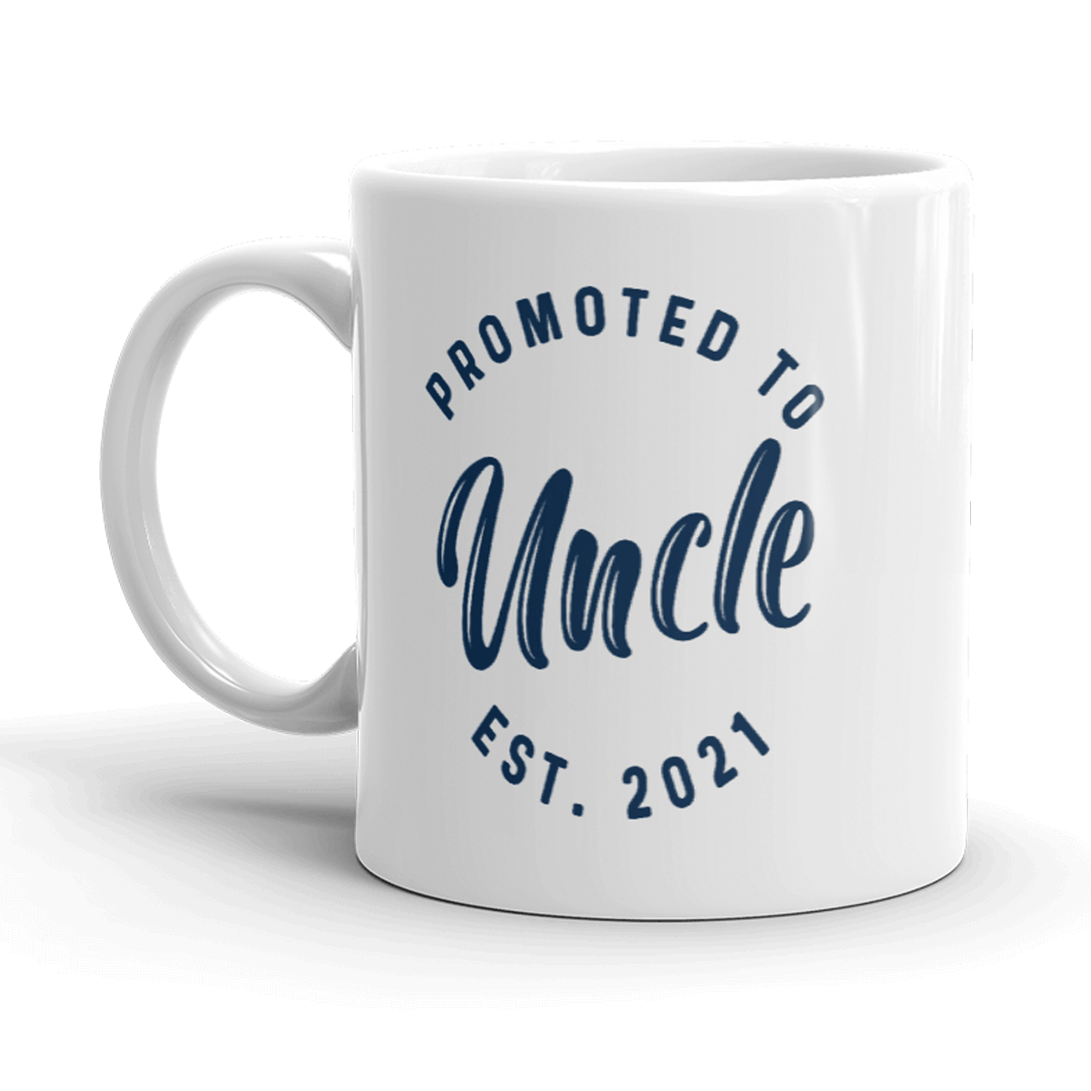 Promoted To Uncle 2021 Mug Funny New Baby Family Graphic Coffee Cup-11oz - Crazy Dog T-Shirts