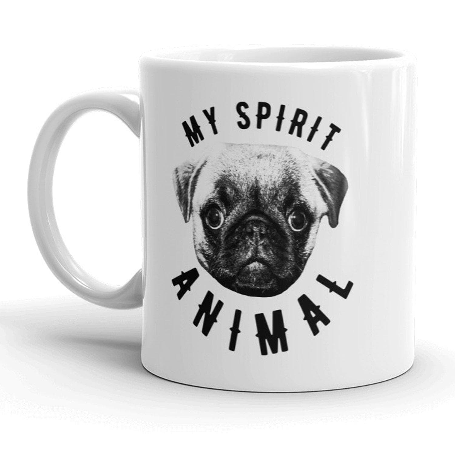 Pug Spirit Animal Mug - Crazy Dog T-Shirts