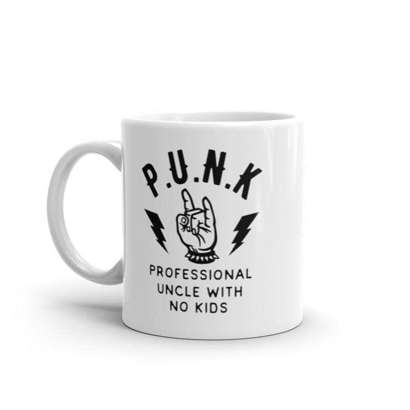 Punk Professional Uncle No Kids Mug Funny Sarcastic Acronym Graphic Novelty Coffee Cup-11oz  -  Crazy Dog T-Shirts