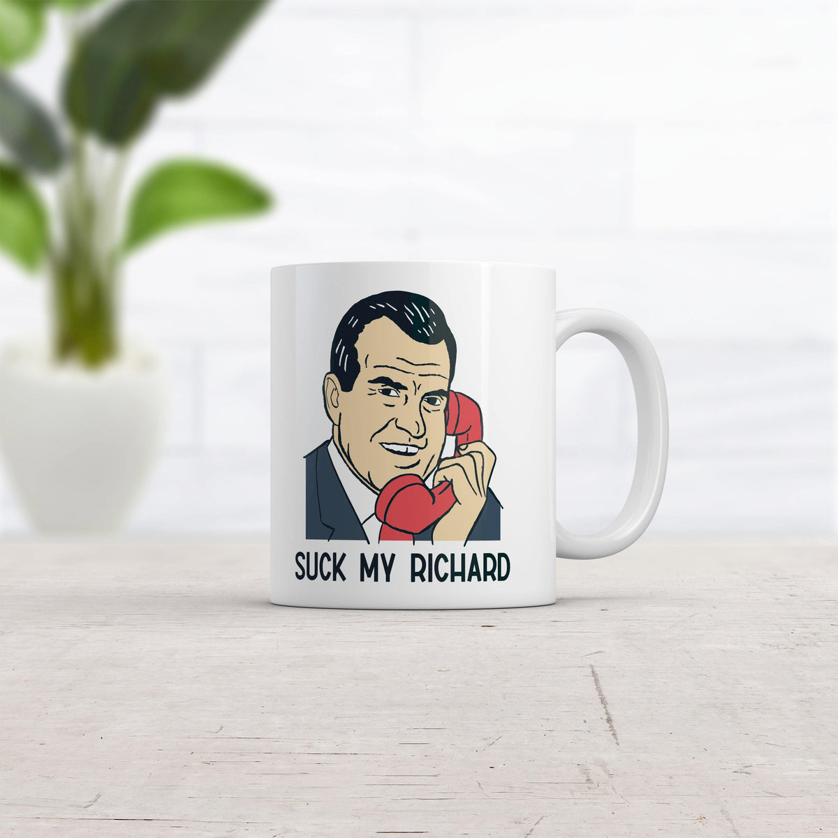 Suck My Richard Mug Funny Offensive Sex Joke Nixon Graphic Novelty picture photo