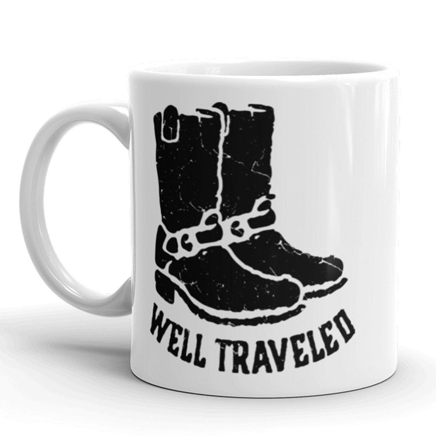 Well Traveled Mug - Crazy Dog T-Shirts