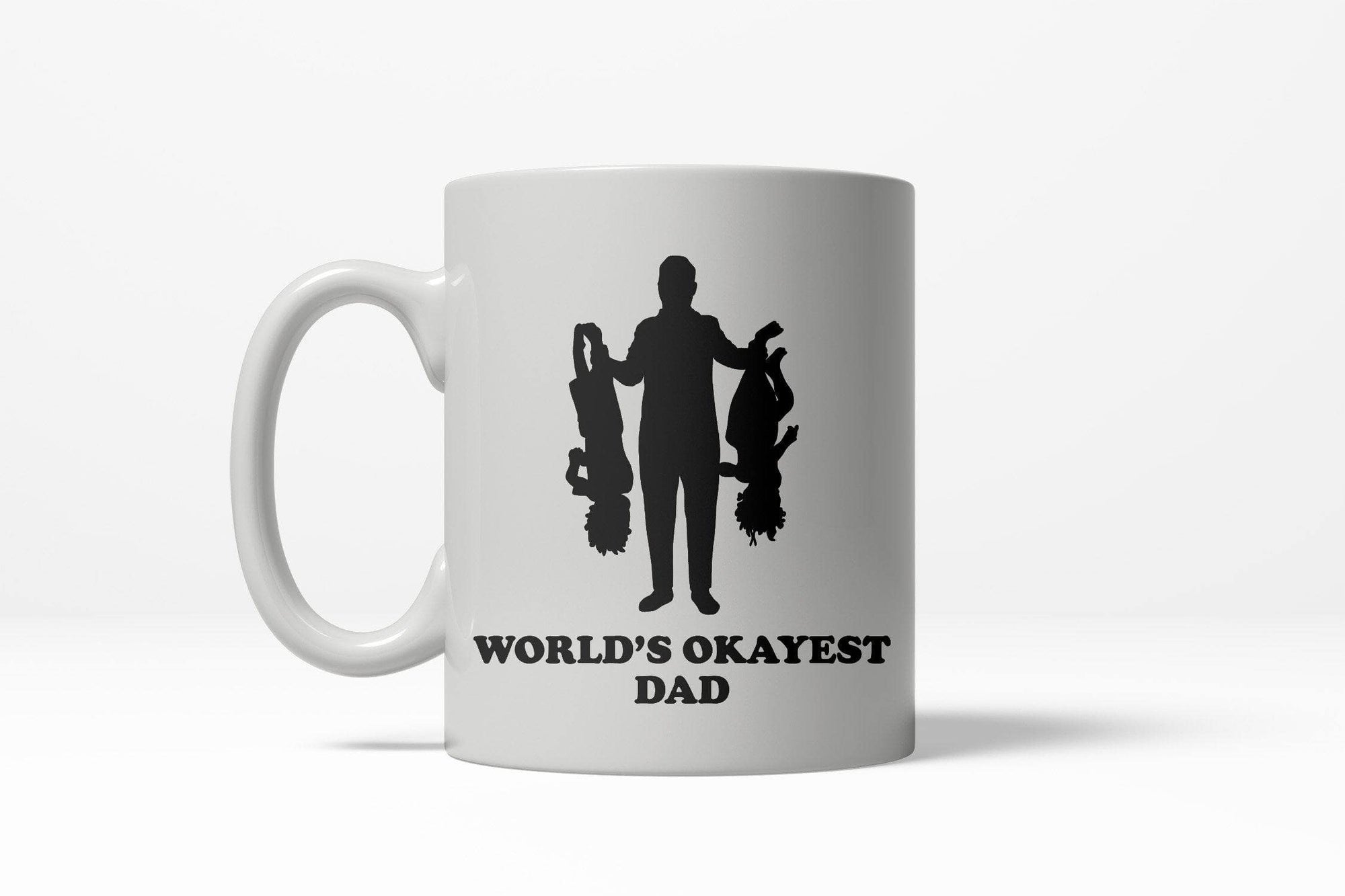 World's Okayest Dad Kids Mug - Crazy Dog T-Shirts