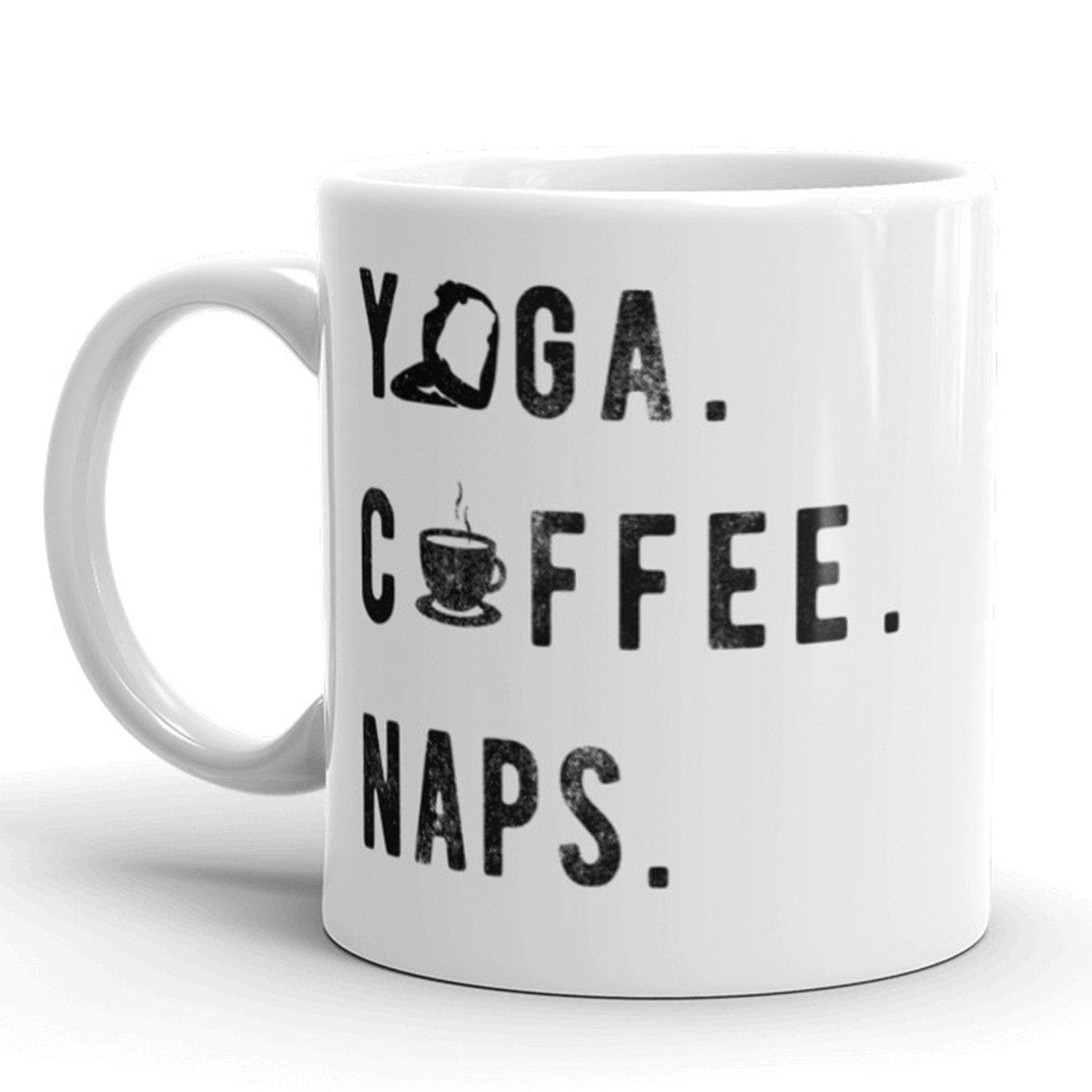 Yoga Coffee Naps Mug - Crazy Dog T-Shirts