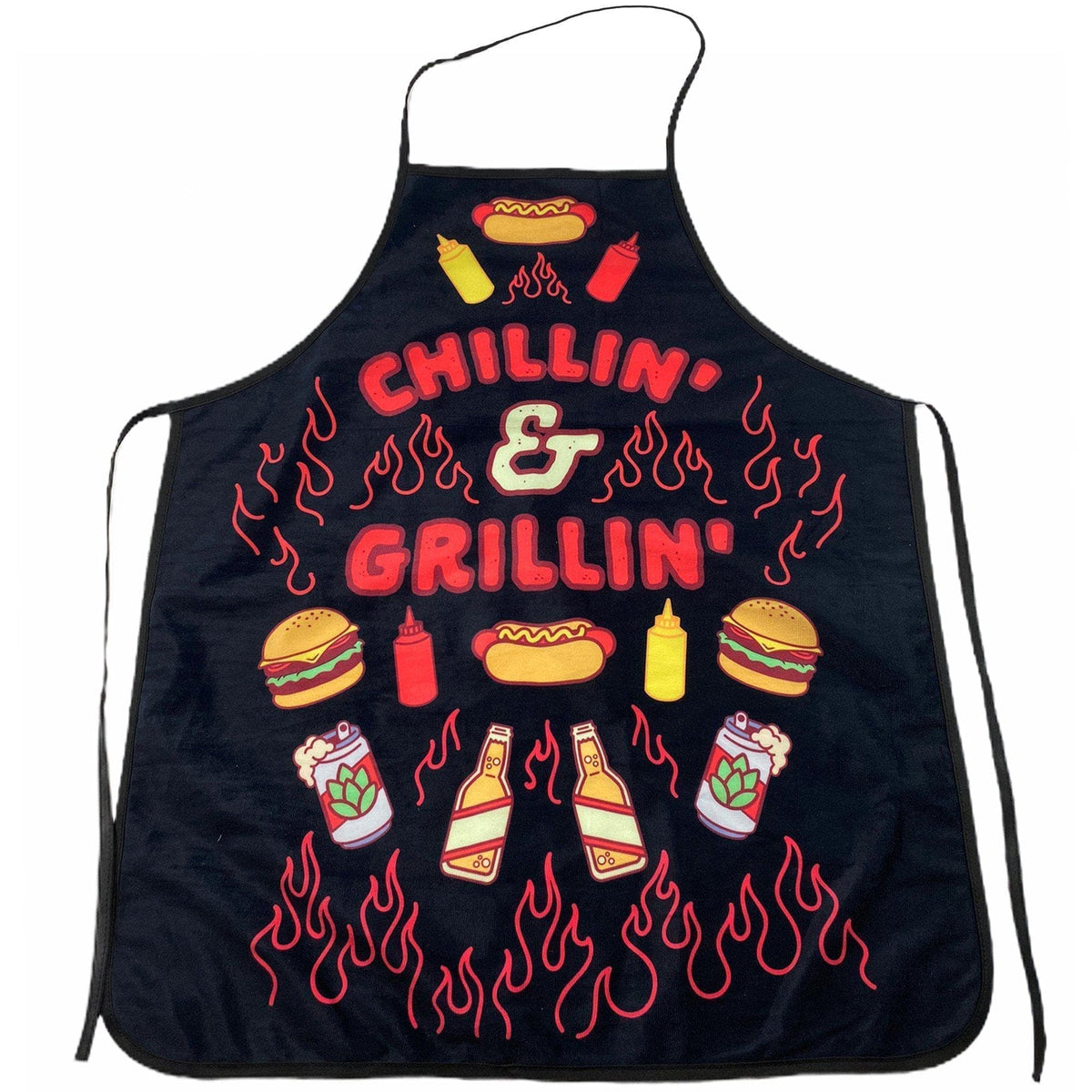 Chillin And Grillin Apron - Crazy Dog T-Shirts