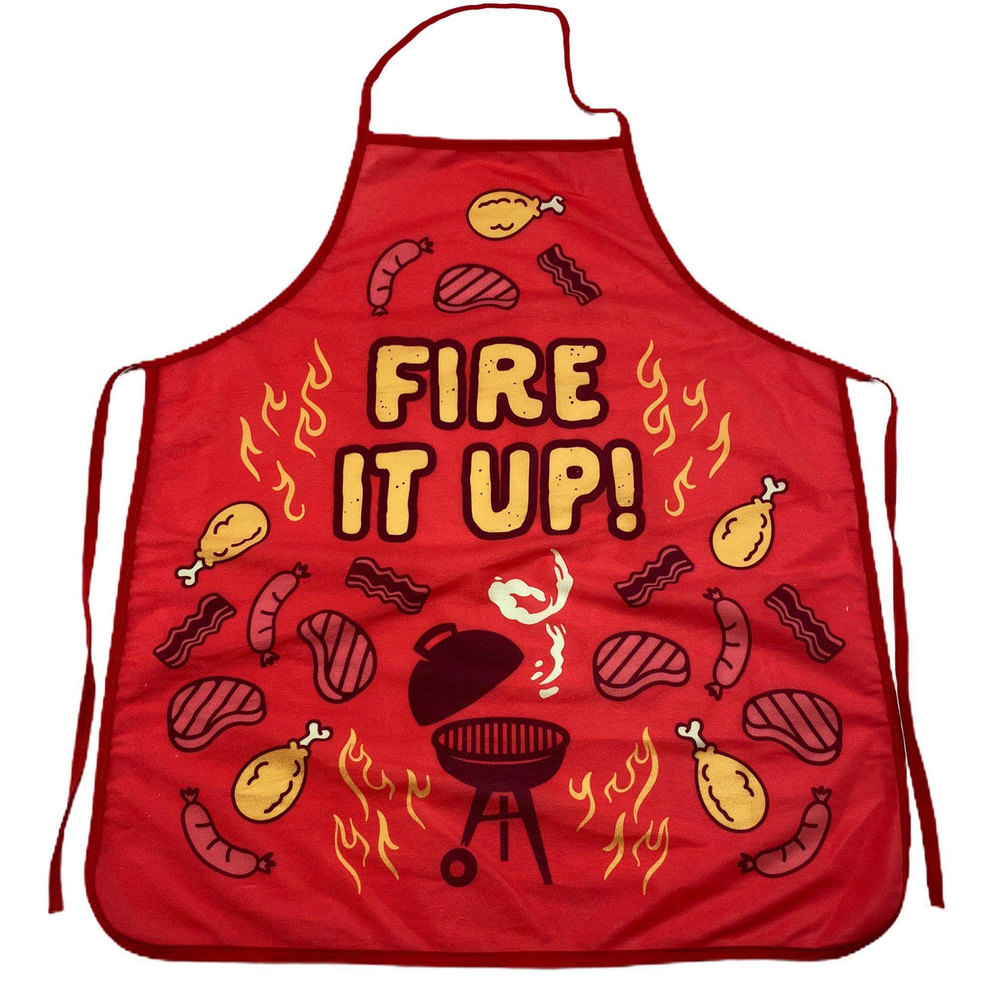 Fire It Up Grill Apron - Crazy Dog T-Shirts
