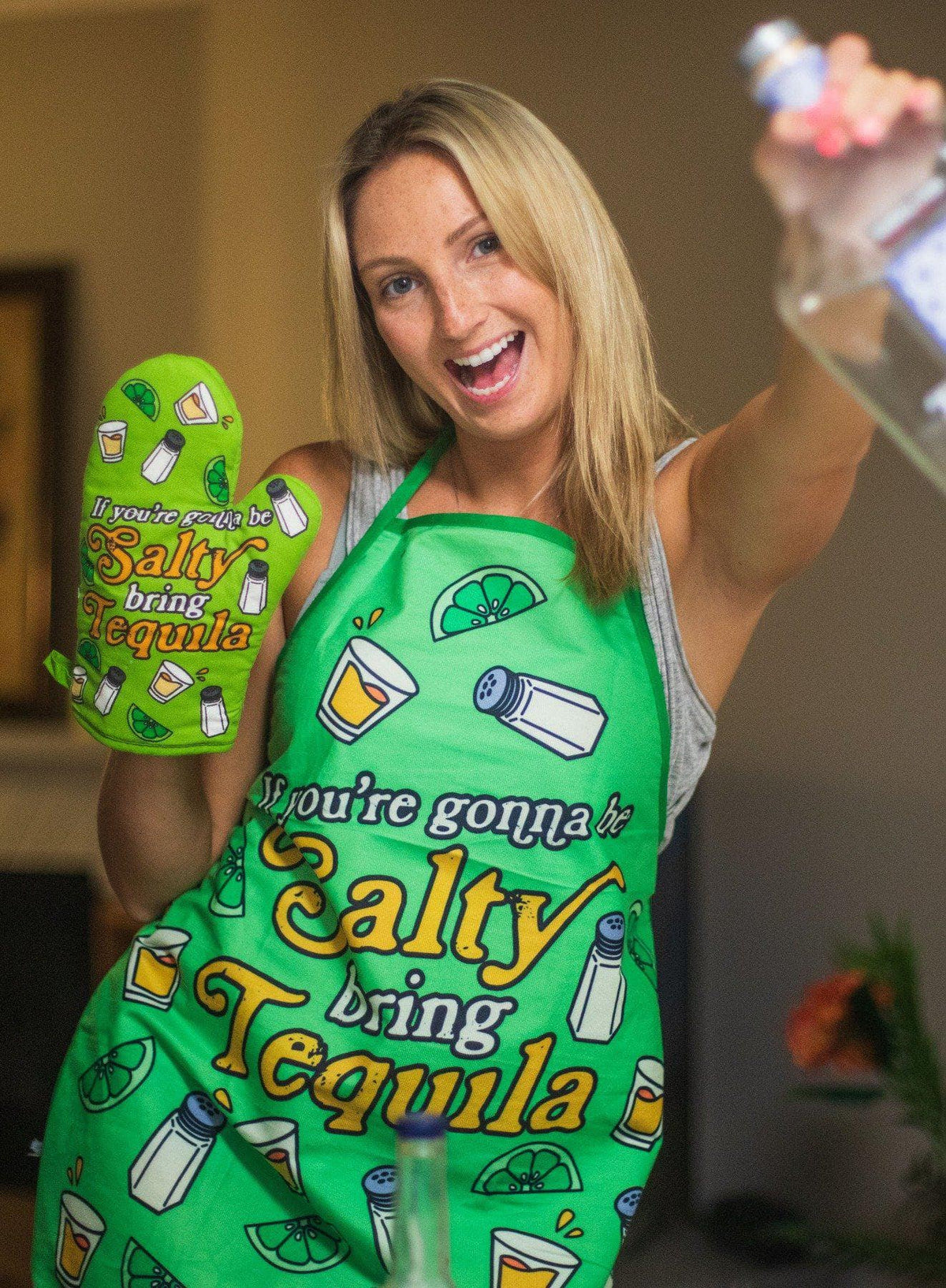 If You&#39;re Gonna Be Salty Bring Tequila Apron - Crazy Dog T-Shirts