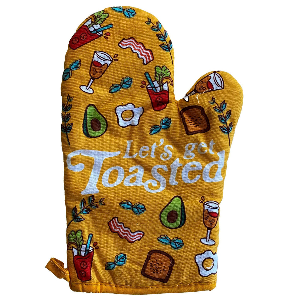 Let&#39;s Get Toasted Oven Mitt - Crazy Dog T-Shirts