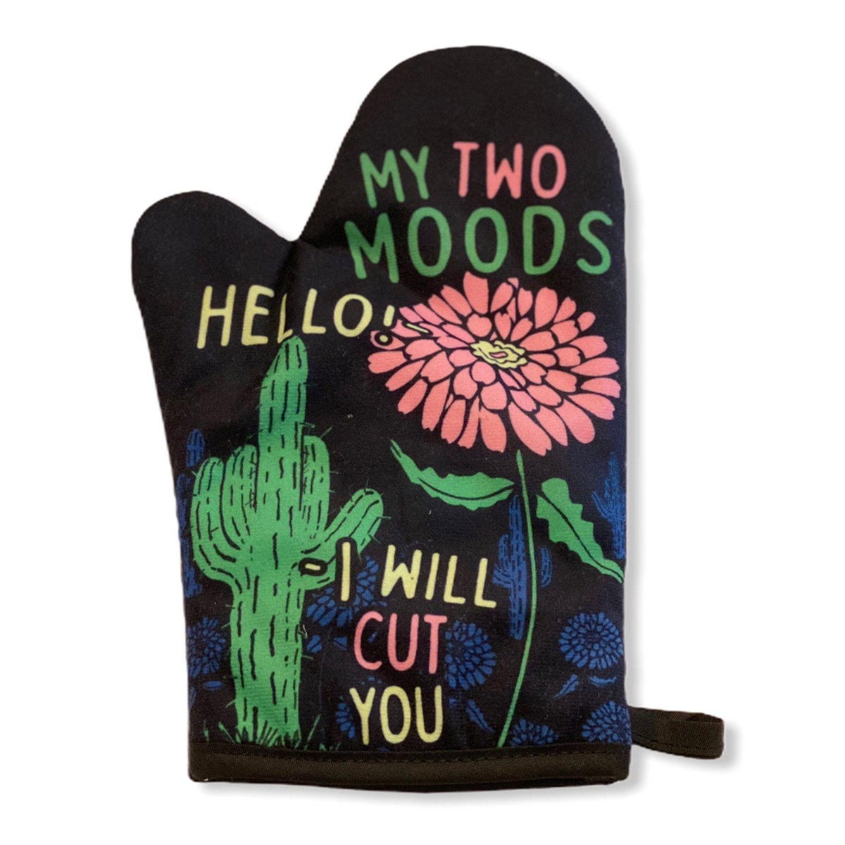 My Two Moods Hello I Will Cut You Oven Mitt + Apron - Crazy Dog T-Shirts