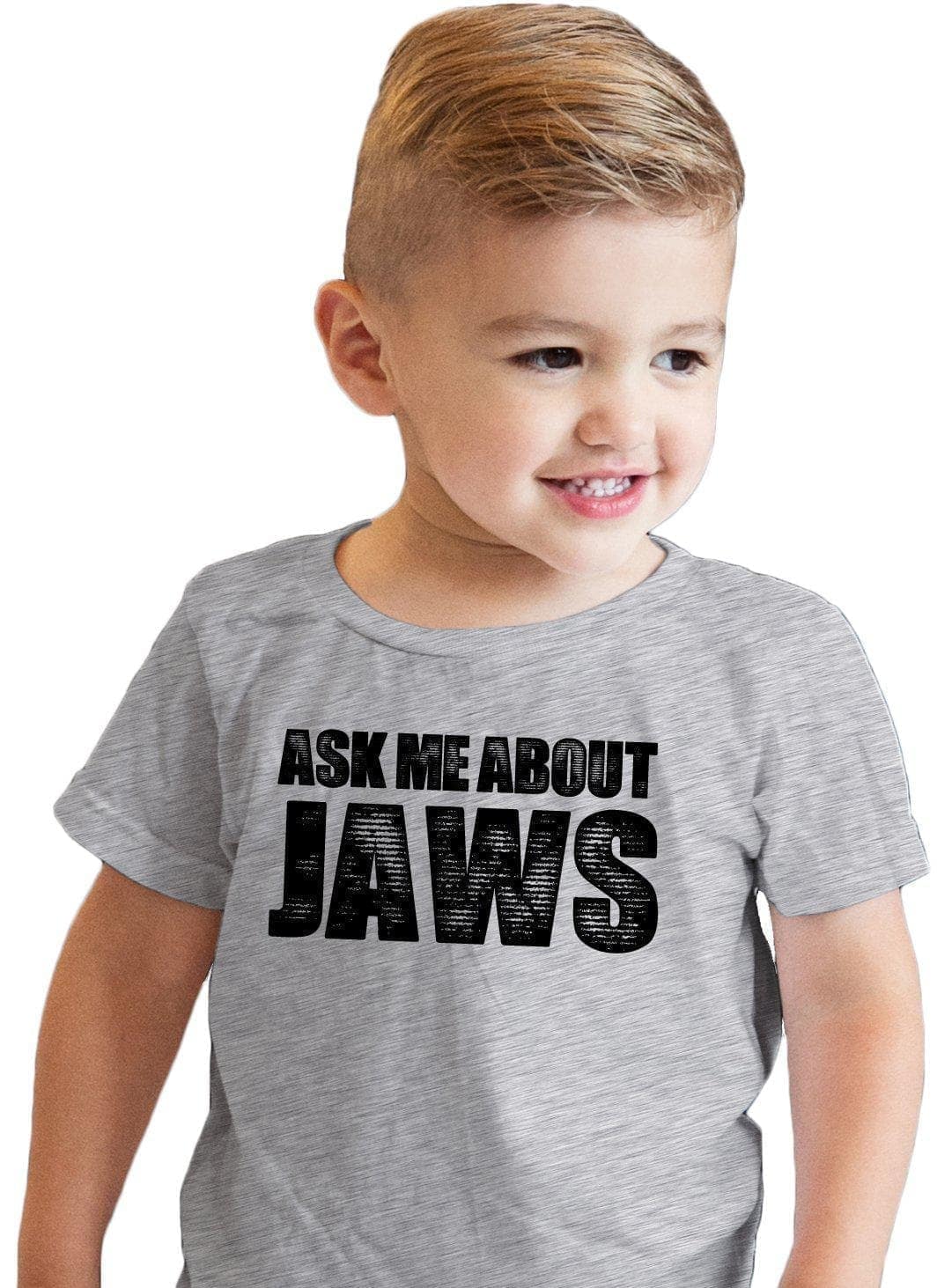 Ask Me About JAWS Flip Toddler Tshirt - Crazy Dog T-Shirts