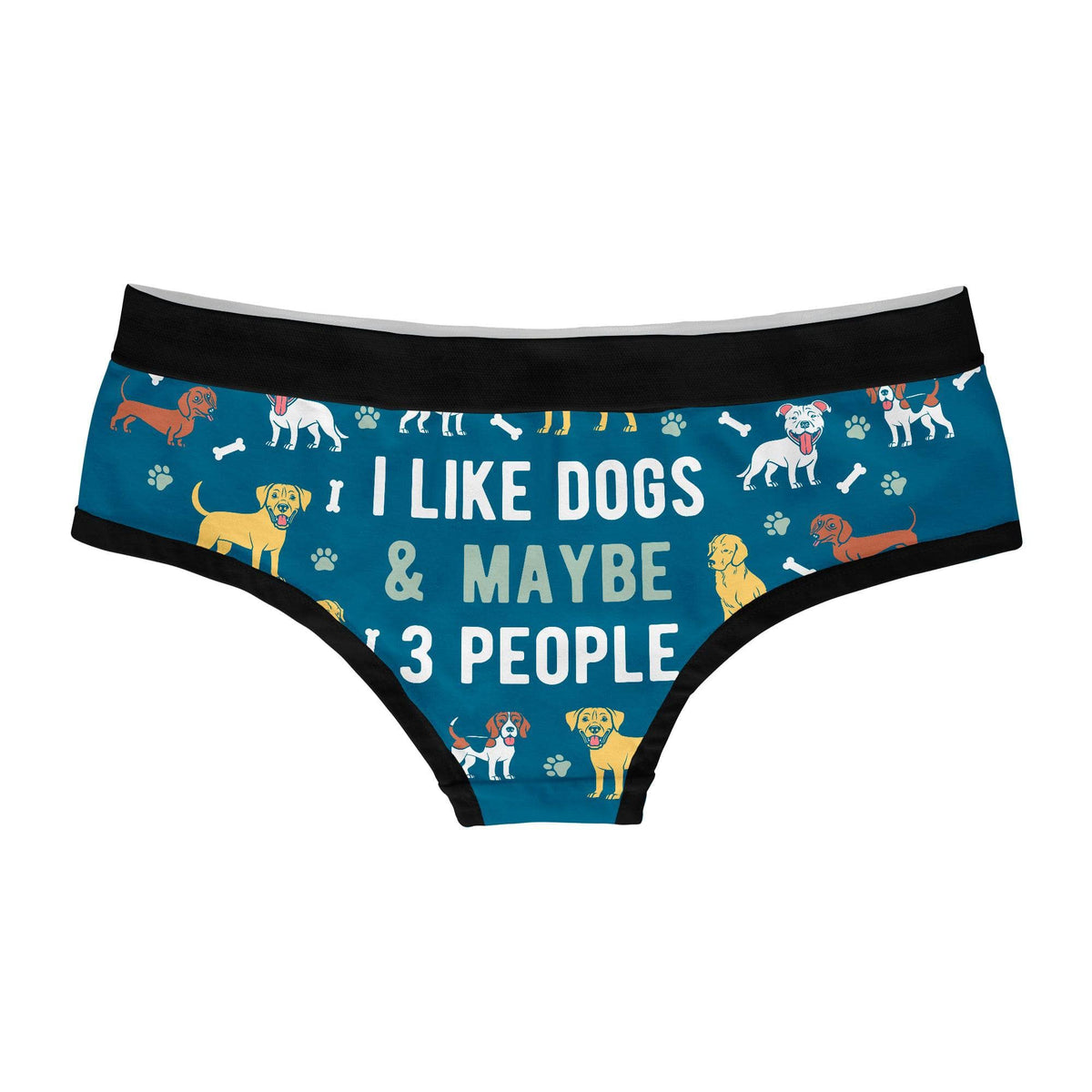 I Like Dogs And Maybe 3 People  -  Crazy Dog T-Shirts