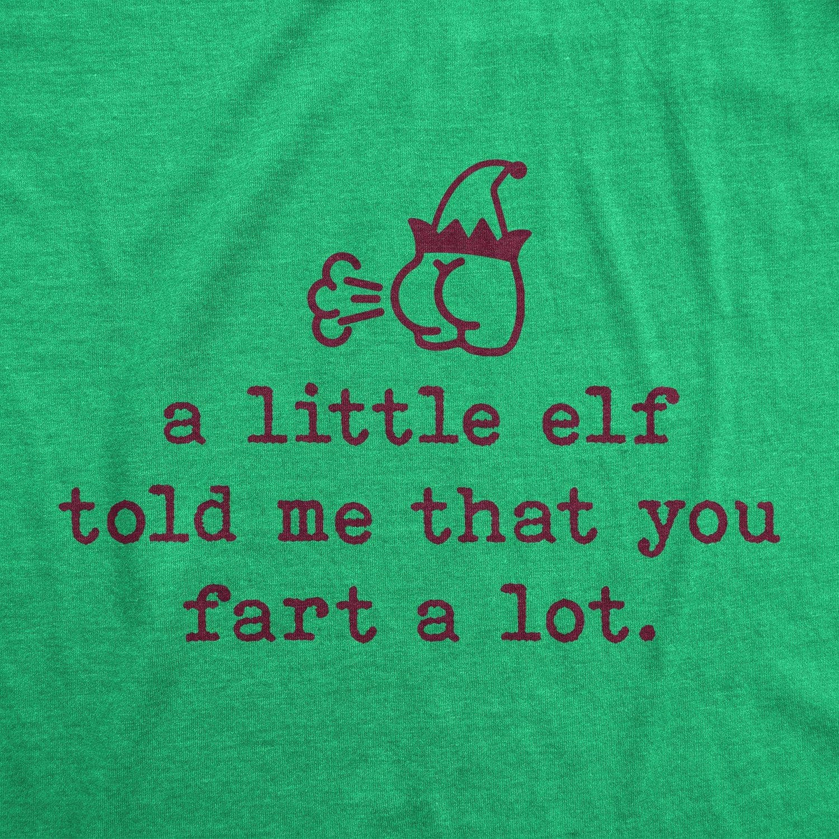 A Little Elf Told Me That You Fart A Lot Women&#39;s Tshirt - Crazy Dog T-Shirts