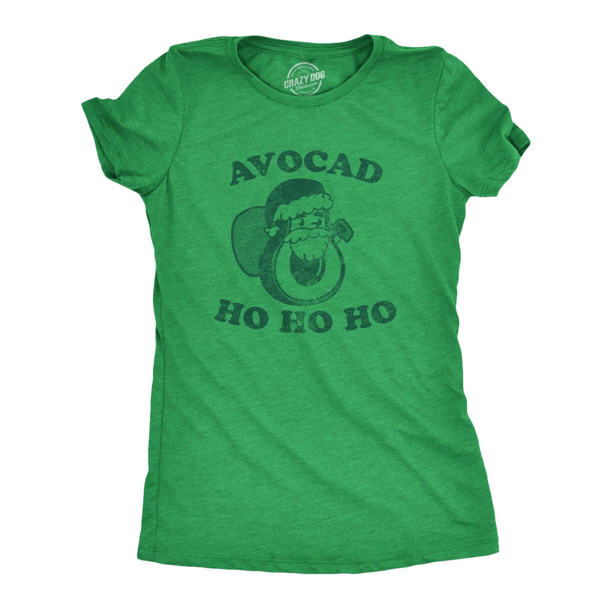 Avocad Ho Ho Ho Women's Tshirt  -  Crazy Dog T-Shirts