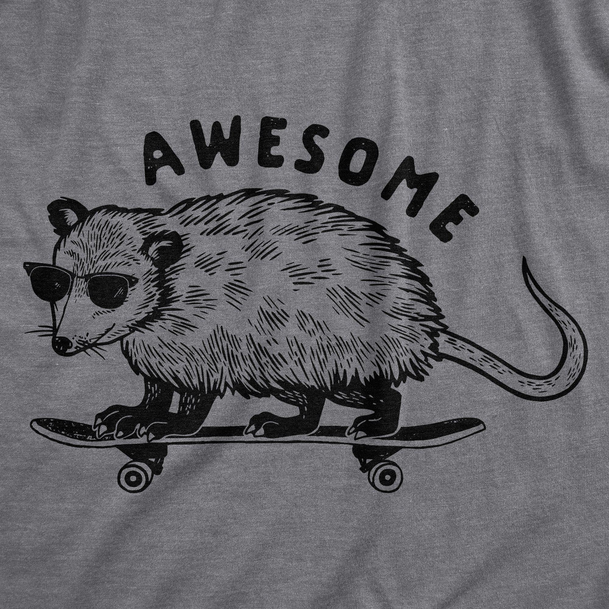 Awesome Opossum Women's Tshirt - Crazy Dog T-Shirts