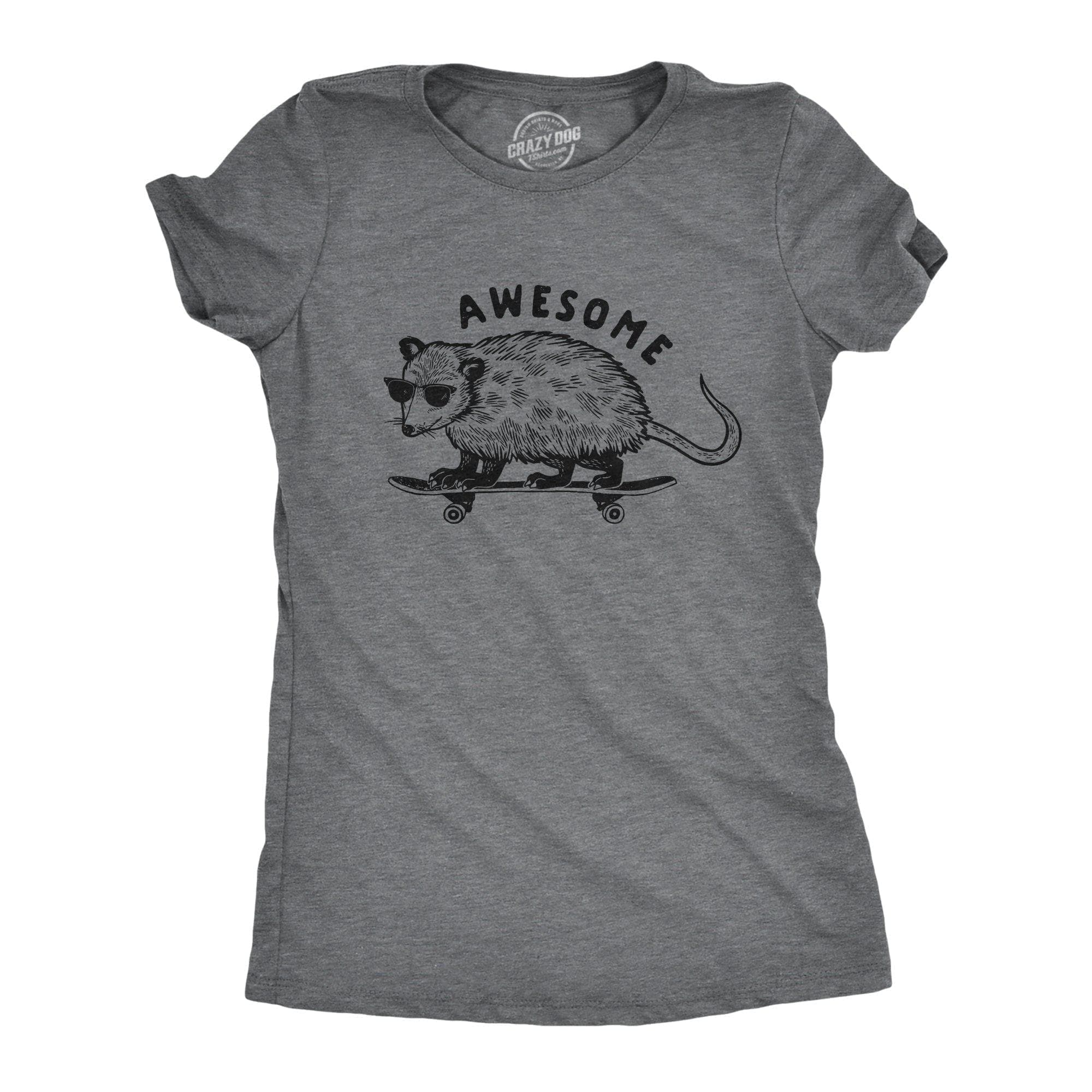 Awesome Opossum Women's Tshirt - Crazy Dog T-Shirts