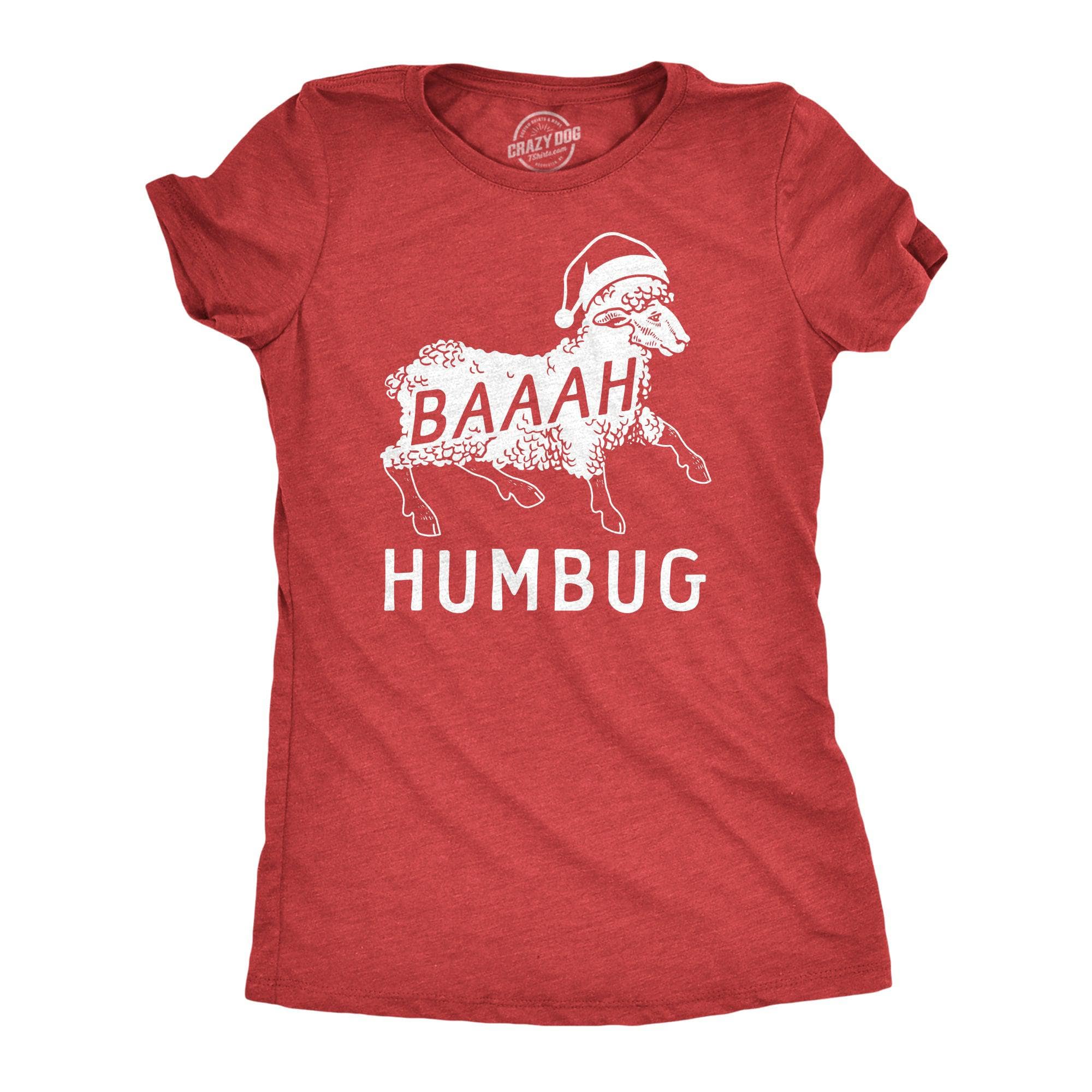 Baaah Humbug Women's Tshirt  -  Crazy Dog T-Shirts