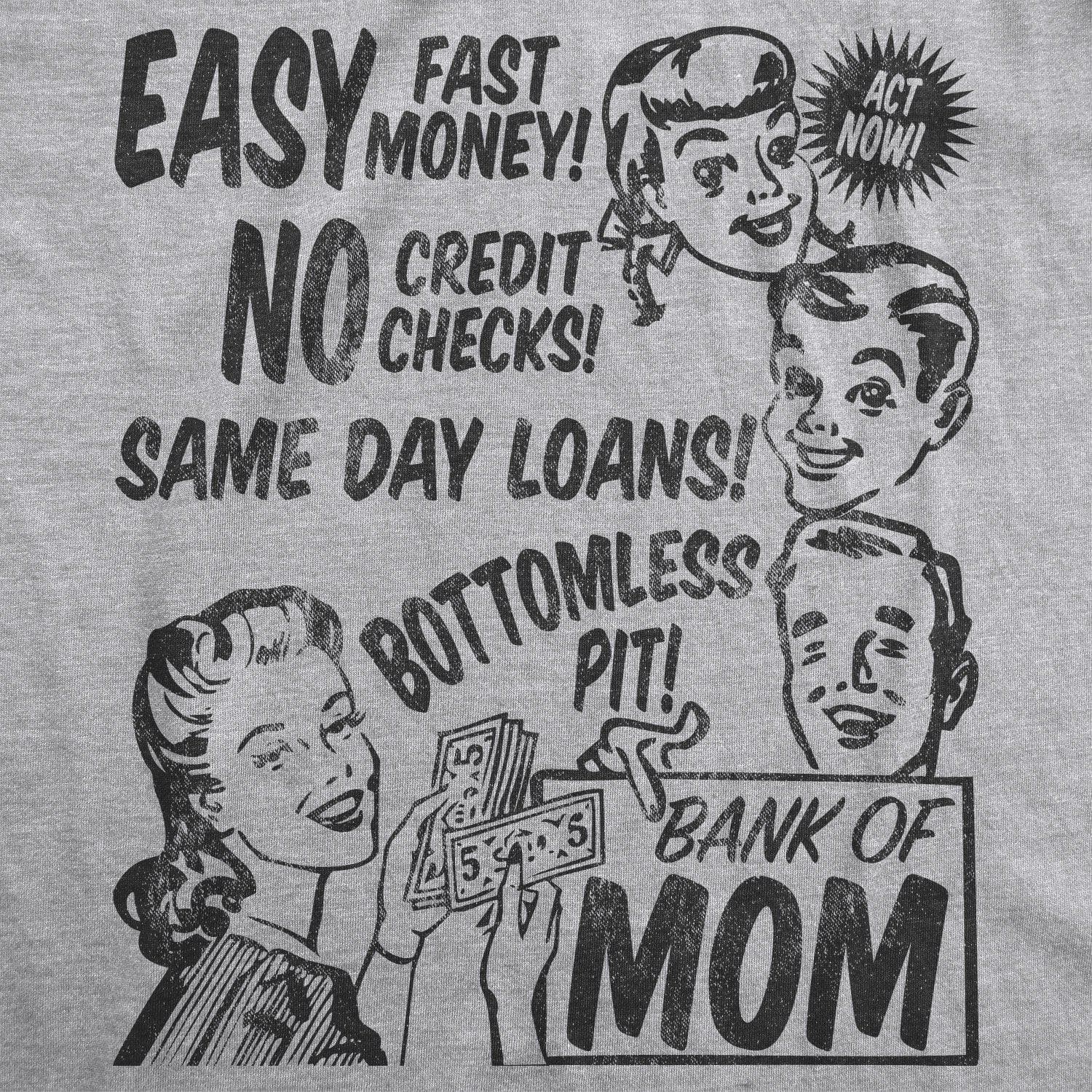 Bank Of Mom Women's Tshirt  -  Crazy Dog T-Shirts