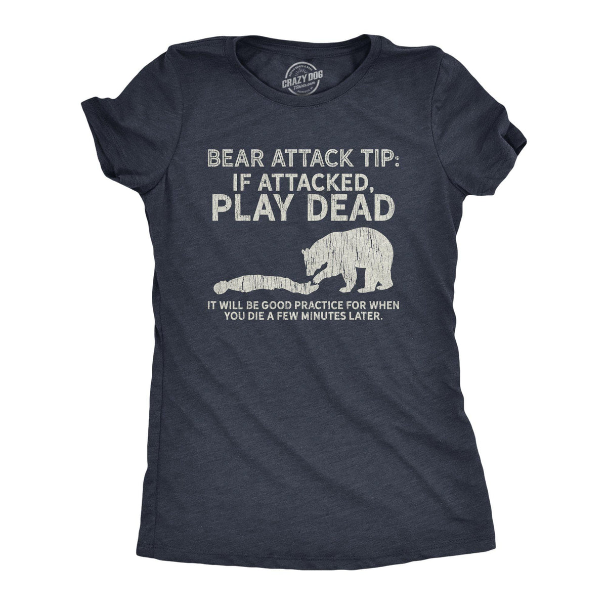 Bear Attack Tip Women&#39;s Tshirt - Crazy Dog T-Shirts