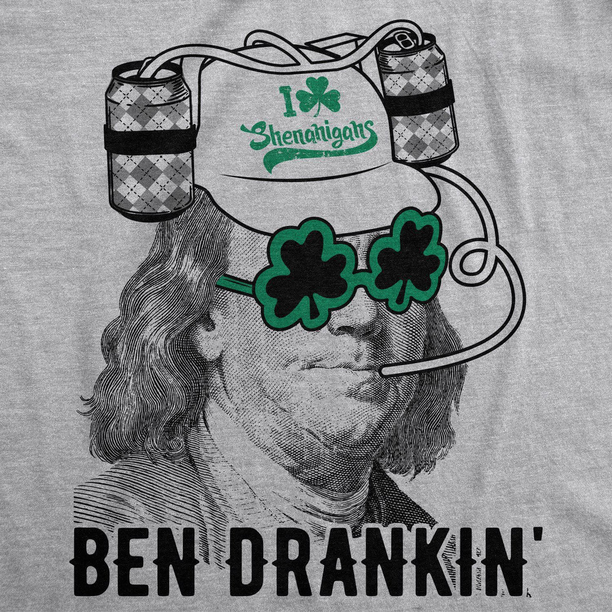 Ben Drankin St. Patrick&#39;s Day Women&#39;s Tshirt - Crazy Dog T-Shirts