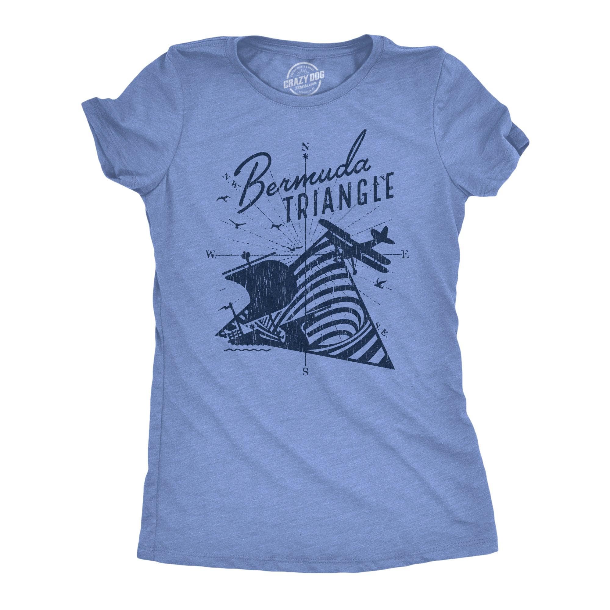 Bermuda Triangle Women's Tshirt  -  Crazy Dog T-Shirts
