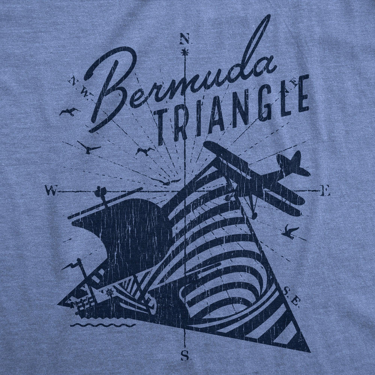 Bermuda Triangle Women&#39;s Tshirt  -  Crazy Dog T-Shirts