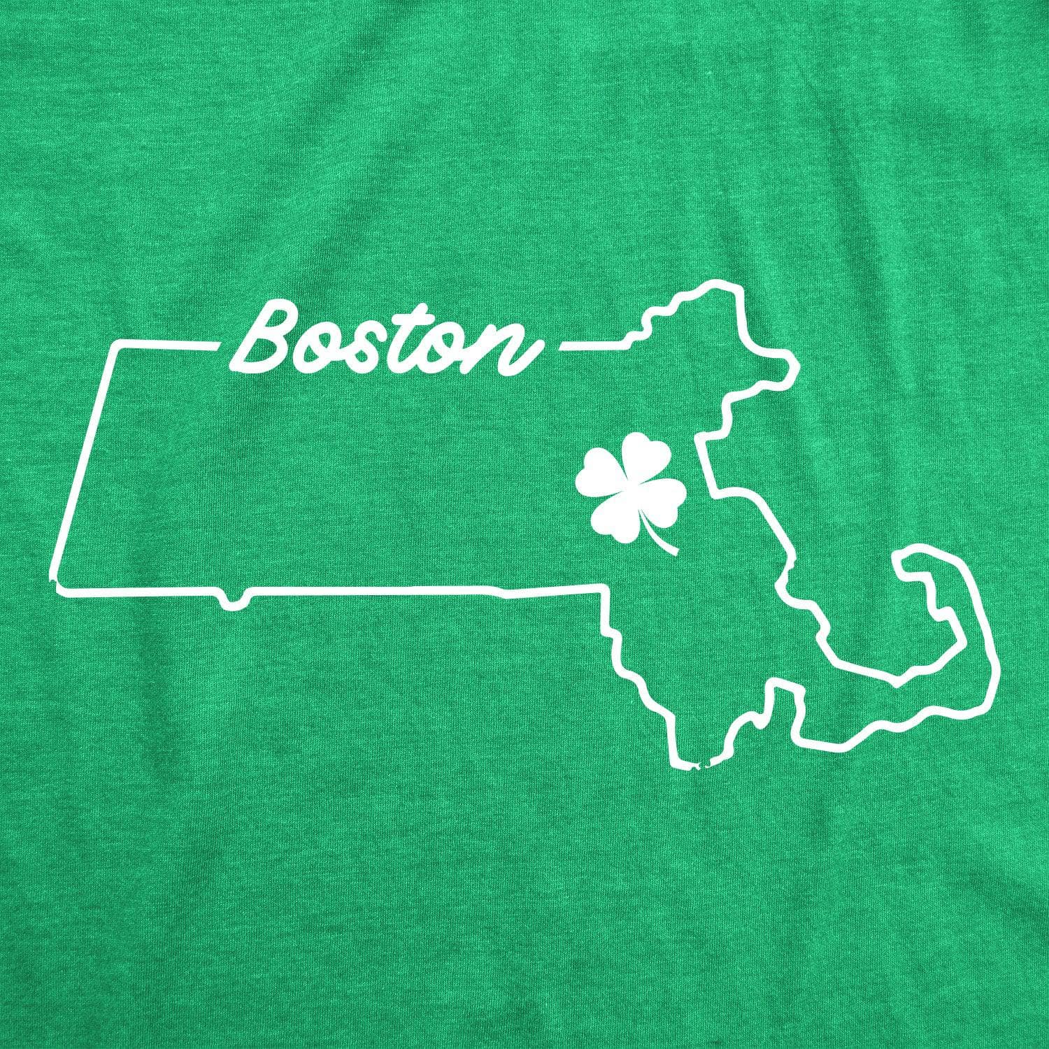 Boston Massachusetts Saint Patrick's Women's Tshirt  -  Crazy Dog T-Shirts