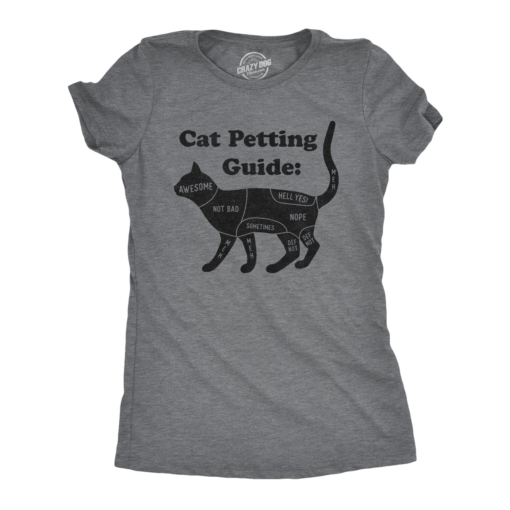 Cat Petting Guide Women's Tshirt - Crazy Dog T-Shirts