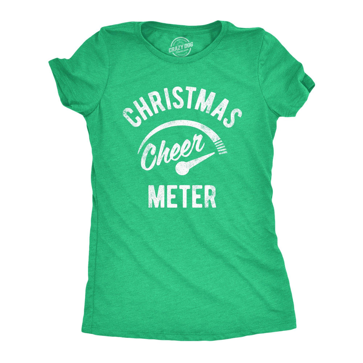 Christmas Cheer Meter Women&#39;s Tshirt - Crazy Dog T-Shirts