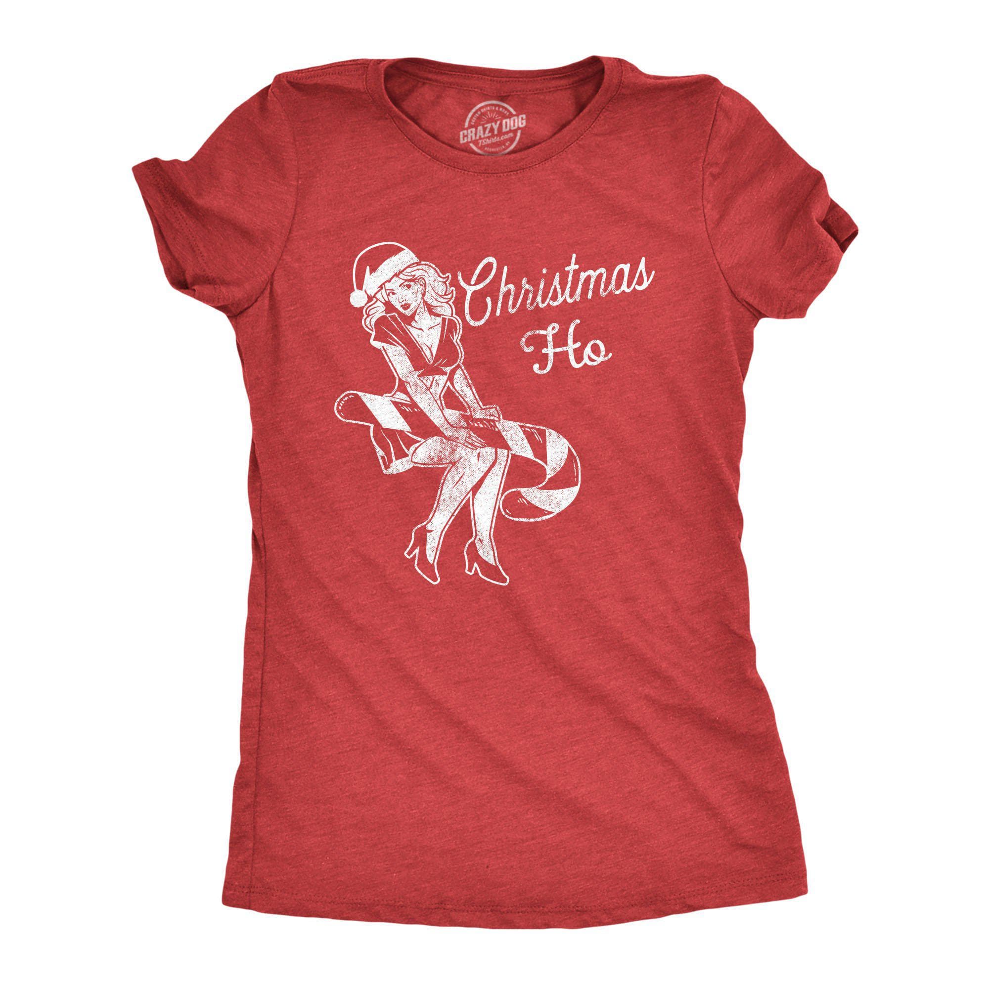Christmas Ho Women's Tshirt - Crazy Dog T-Shirts