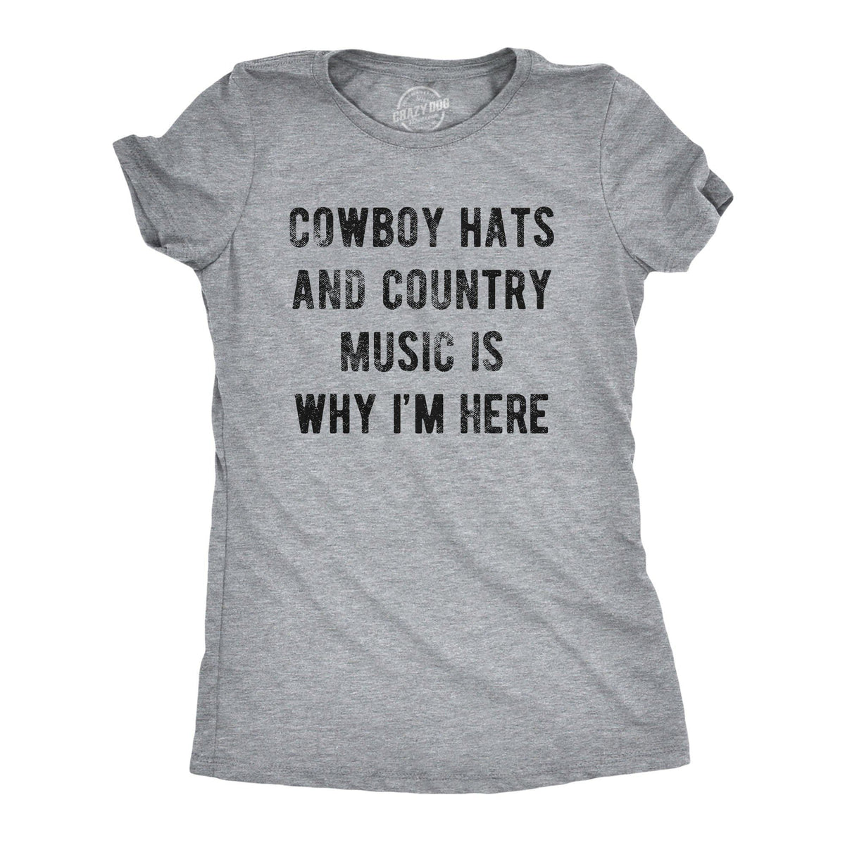 Cowboy Hats And Country Music Women&#39;s Tshirt - Crazy Dog T-Shirts