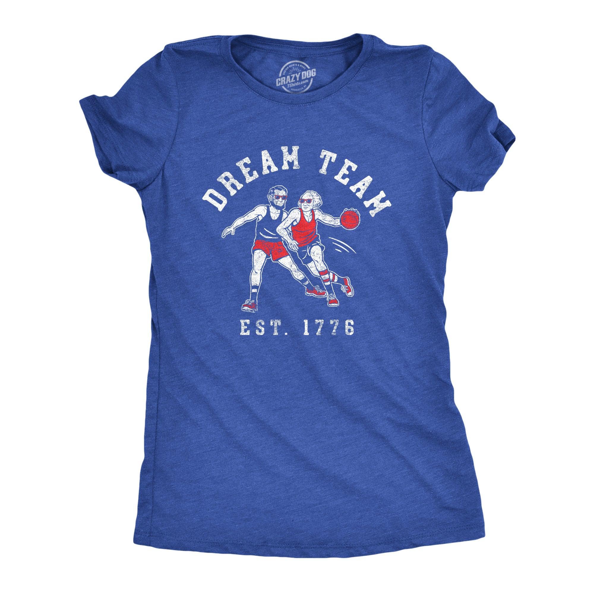 Dream Team 1776 Women's Tshirt  -  Crazy Dog T-Shirts