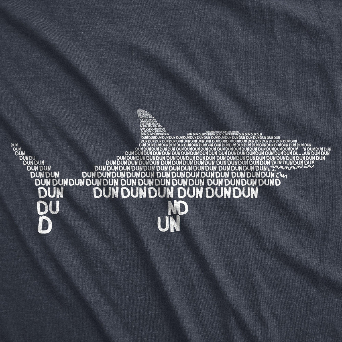 Dun Dun Dun Graphic Shark Text Women&#39;s Tshirt - Crazy Dog T-Shirts