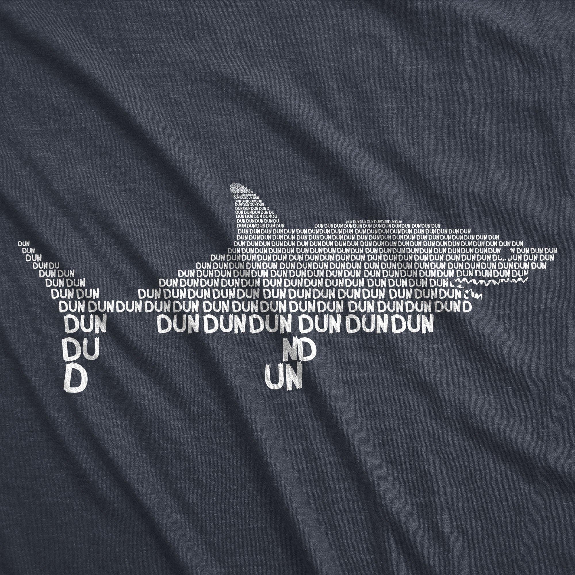 Dun Dun Dun Graphic Shark Text Women's Tshirt - Crazy Dog T-Shirts