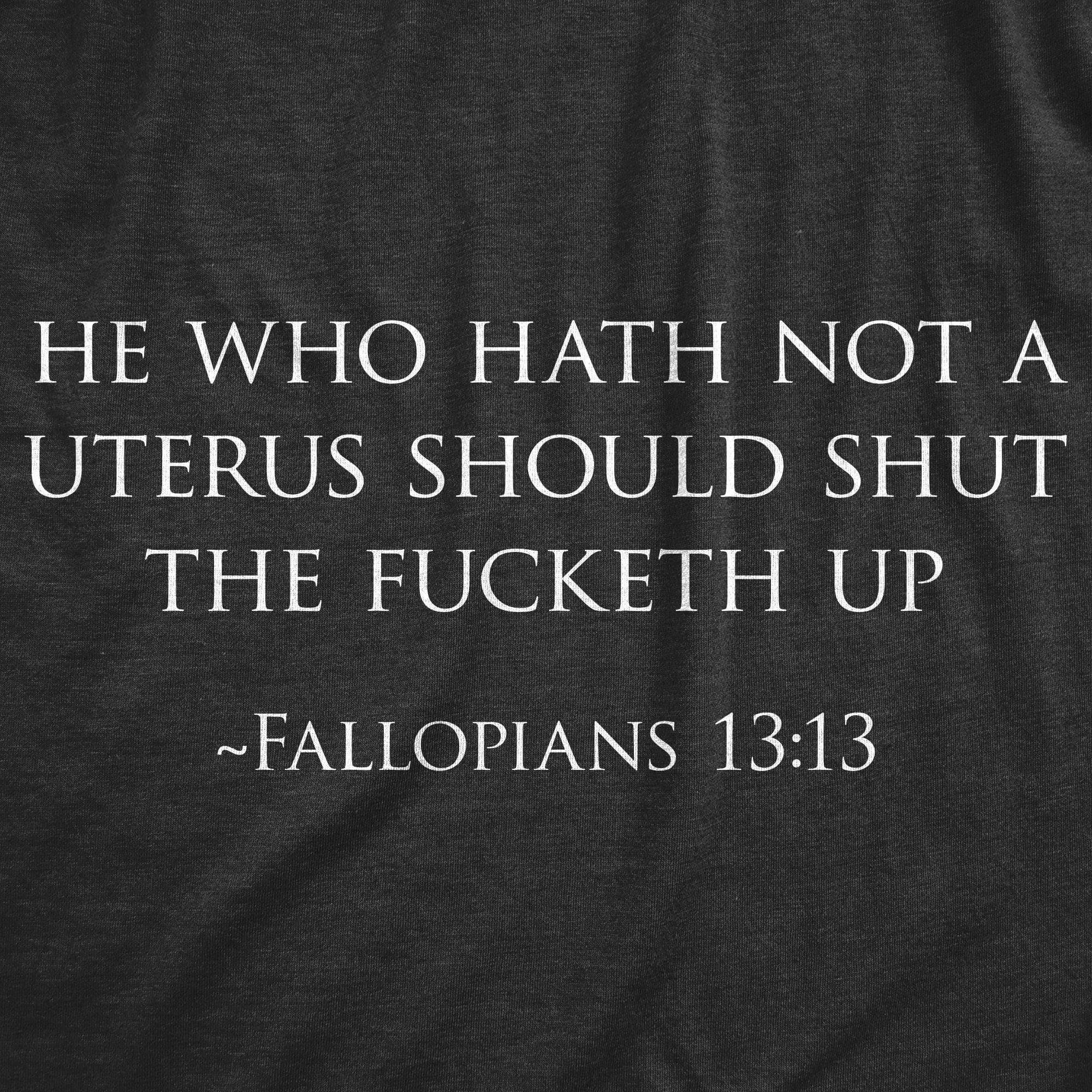 Fallopians 13:13 Women's Tshirt - Crazy Dog T-Shirts