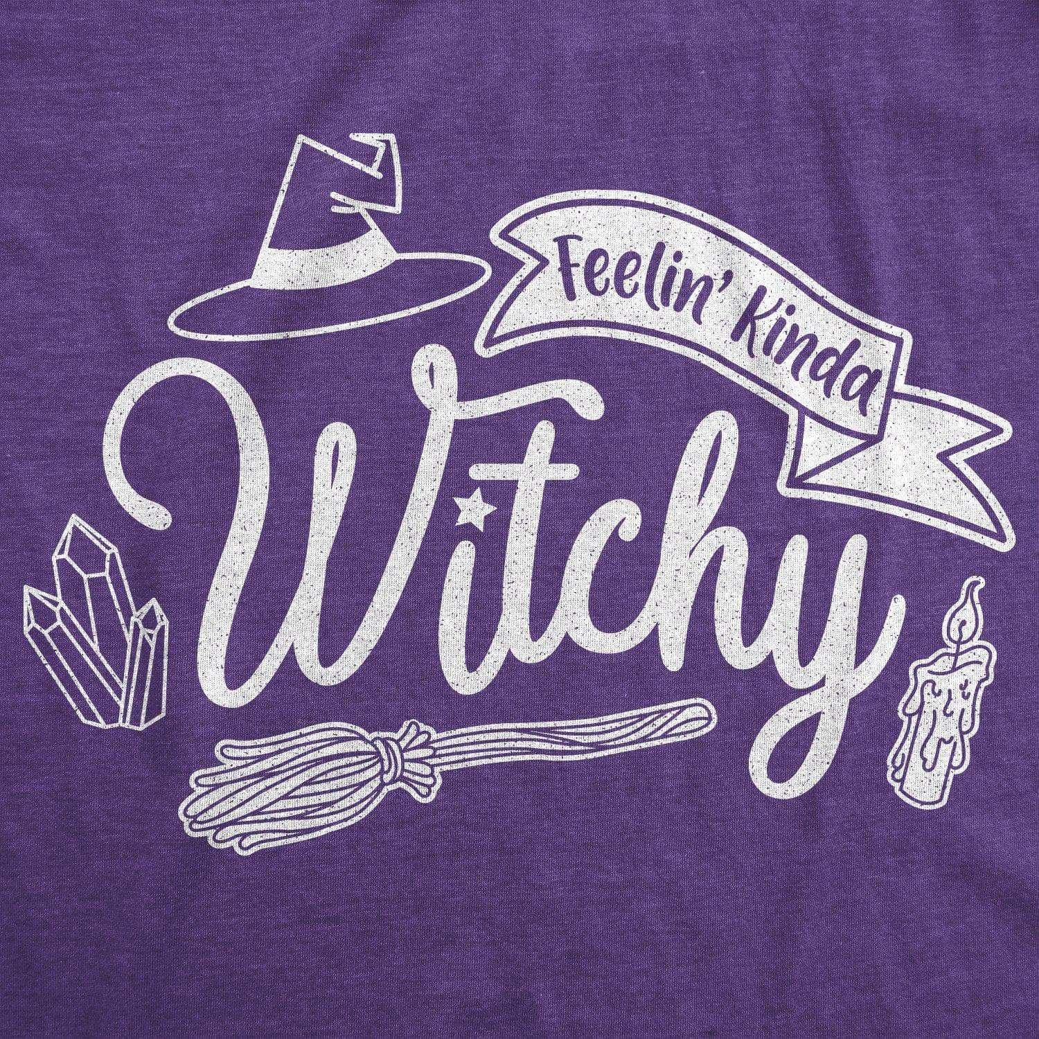 Feelin Kinda Witchy Women's Tshirt - Crazy Dog T-Shirts