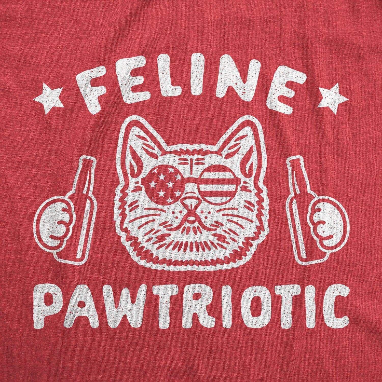 Feline Pawtriotic Women's Tshirt - Crazy Dog T-Shirts