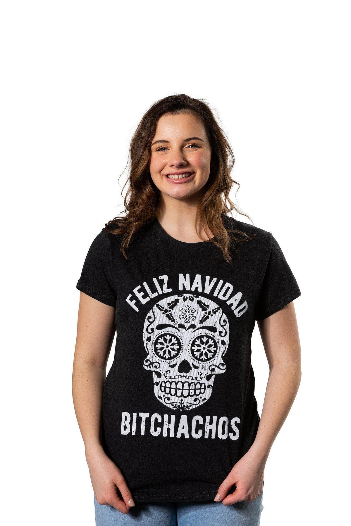 Feliz Navidad Bitchachos Women&#39;s Tshirt - Crazy Dog T-Shirts