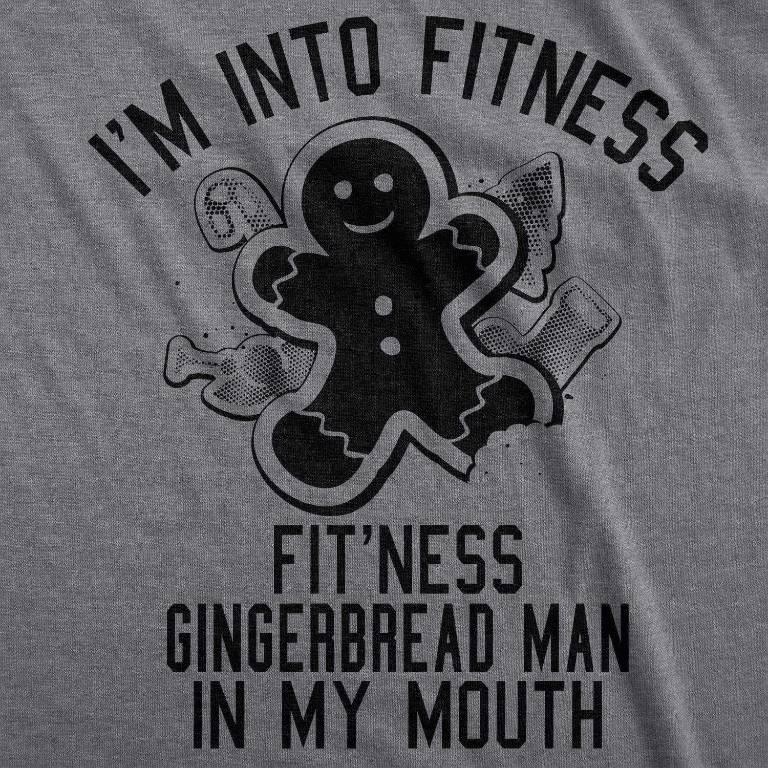 Fitness Gingerbread In My Mouth Women's Tshirt - Crazy Dog T-Shirts
