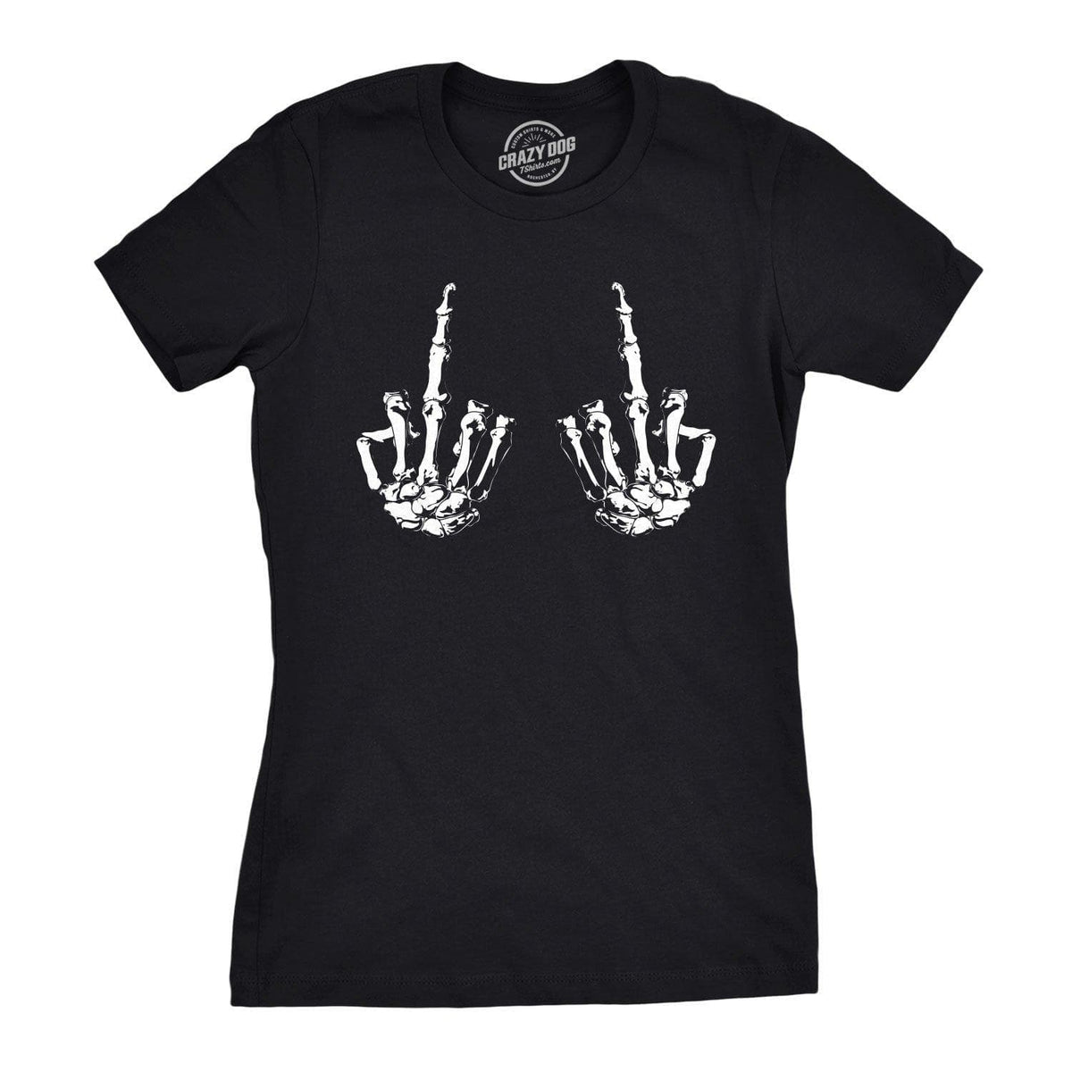 Flipping The Bones Women&#39;s Tshirt - Crazy Dog T-Shirts