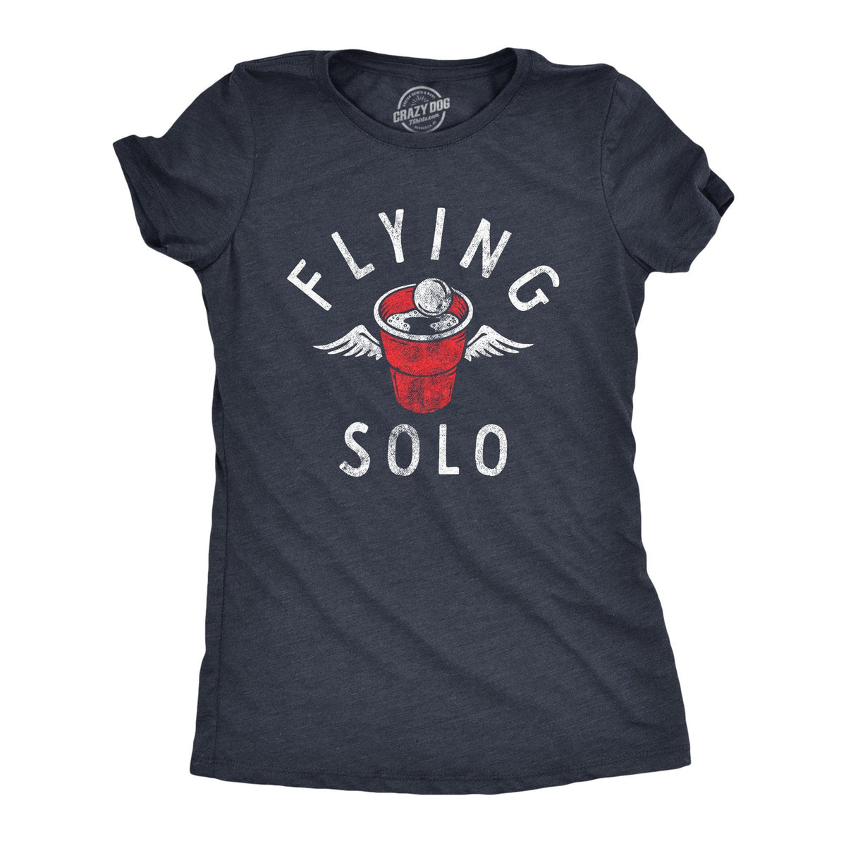 Flying Solo Women&#39;s Tshirt  -  Crazy Dog T-Shirts