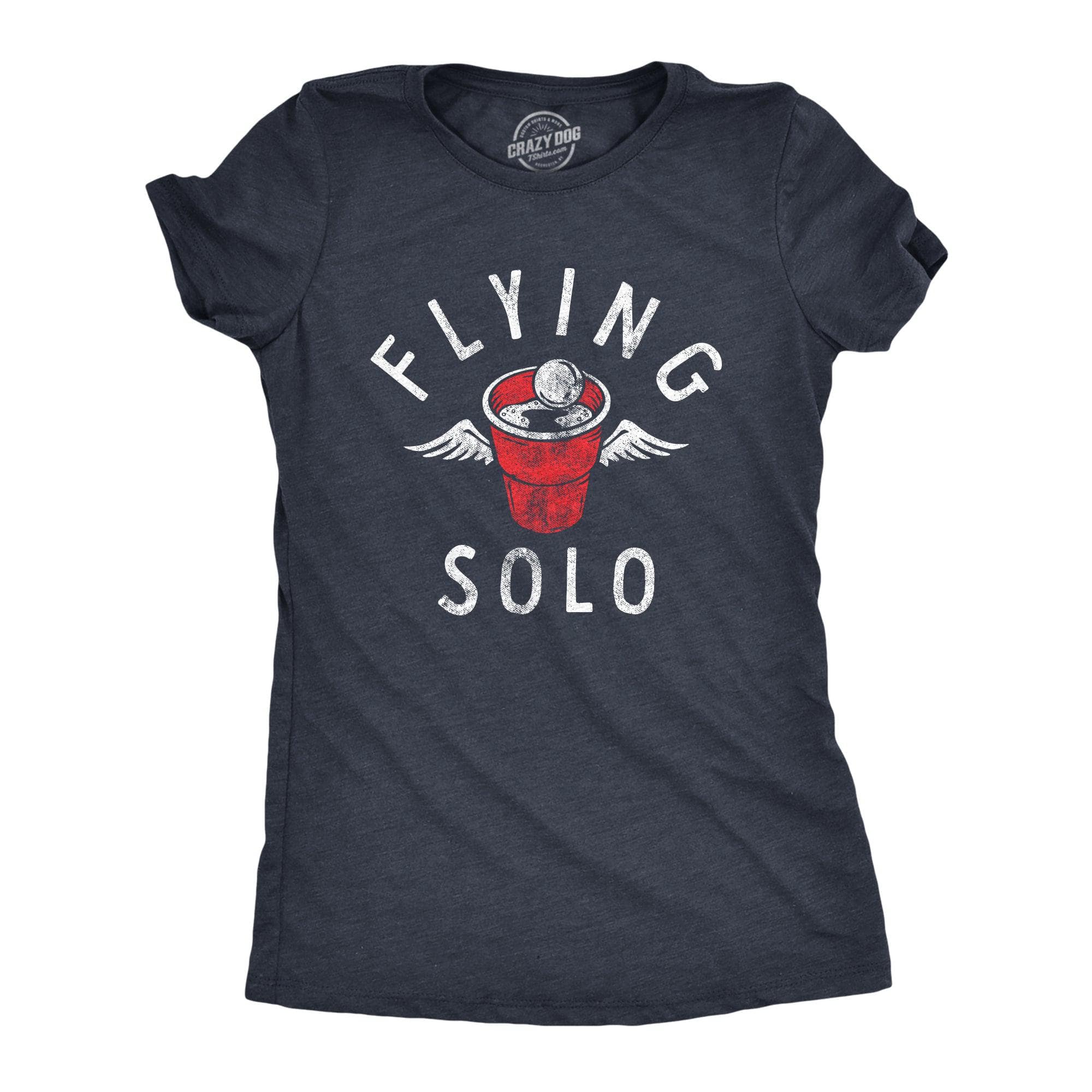 Flying Solo Women's Tshirt  -  Crazy Dog T-Shirts