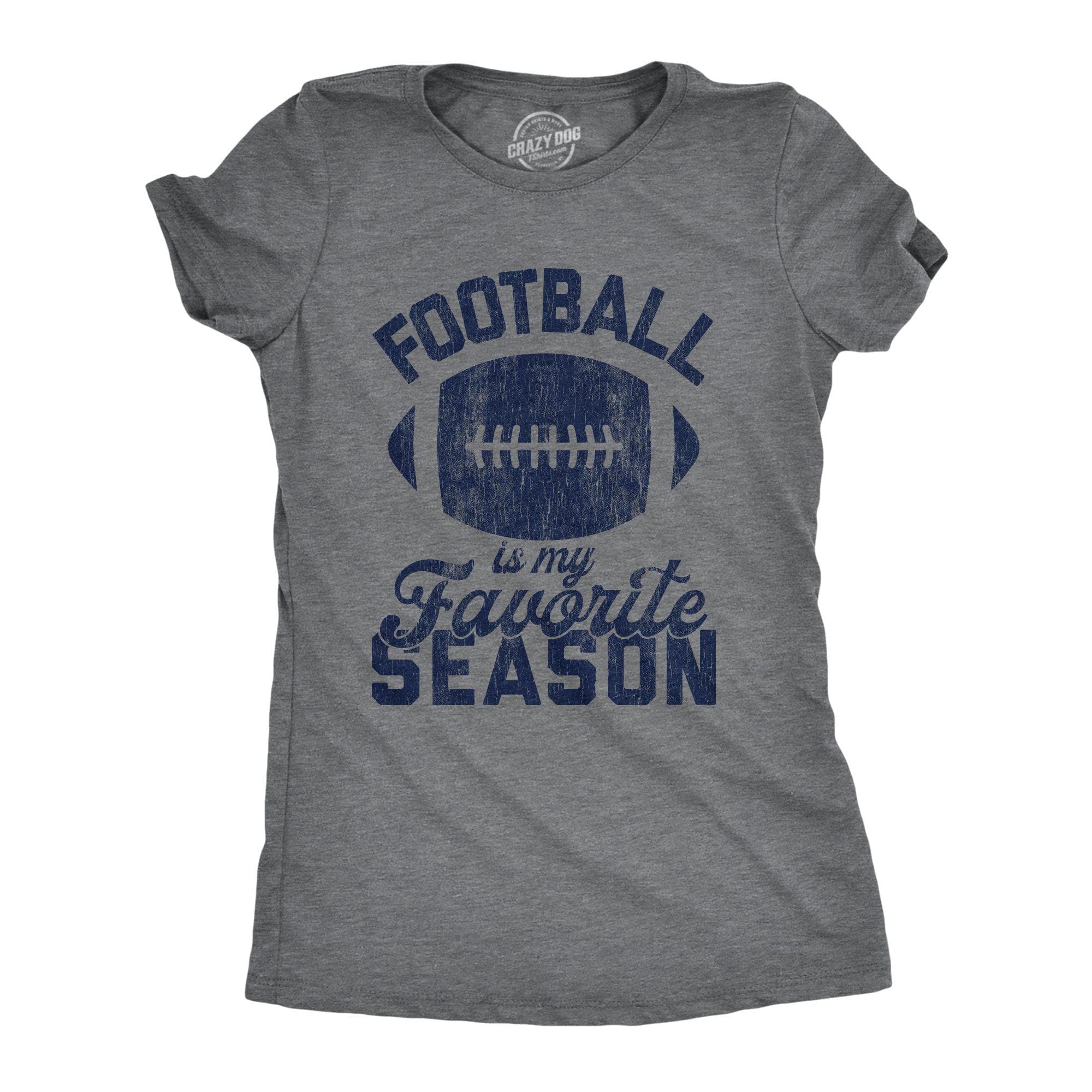 Football Is My Favorite Season Women's Tshirt - Crazy Dog T-Shirts