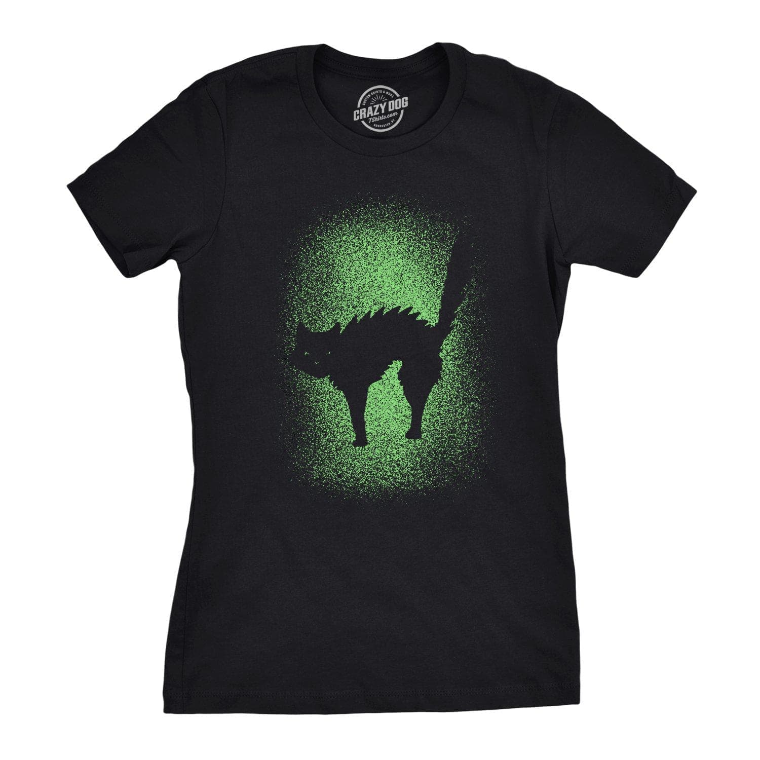 Glowing Cat Women's Tshirt - Crazy Dog T-Shirts