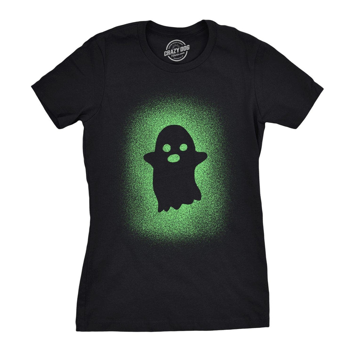 Glowing Ghost Women&#39;s Tshirt - Crazy Dog T-Shirts